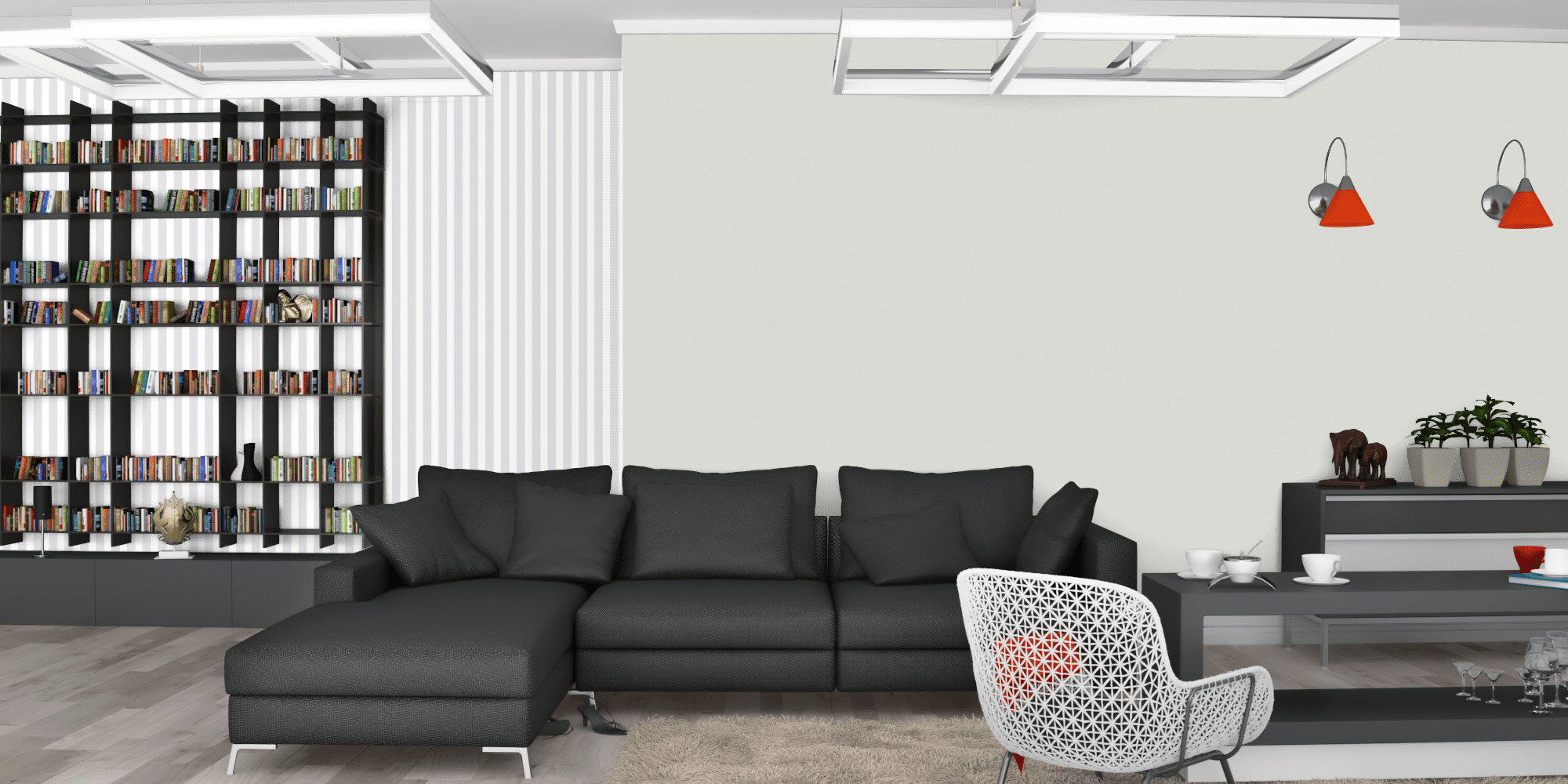 Вітальня темна модерн