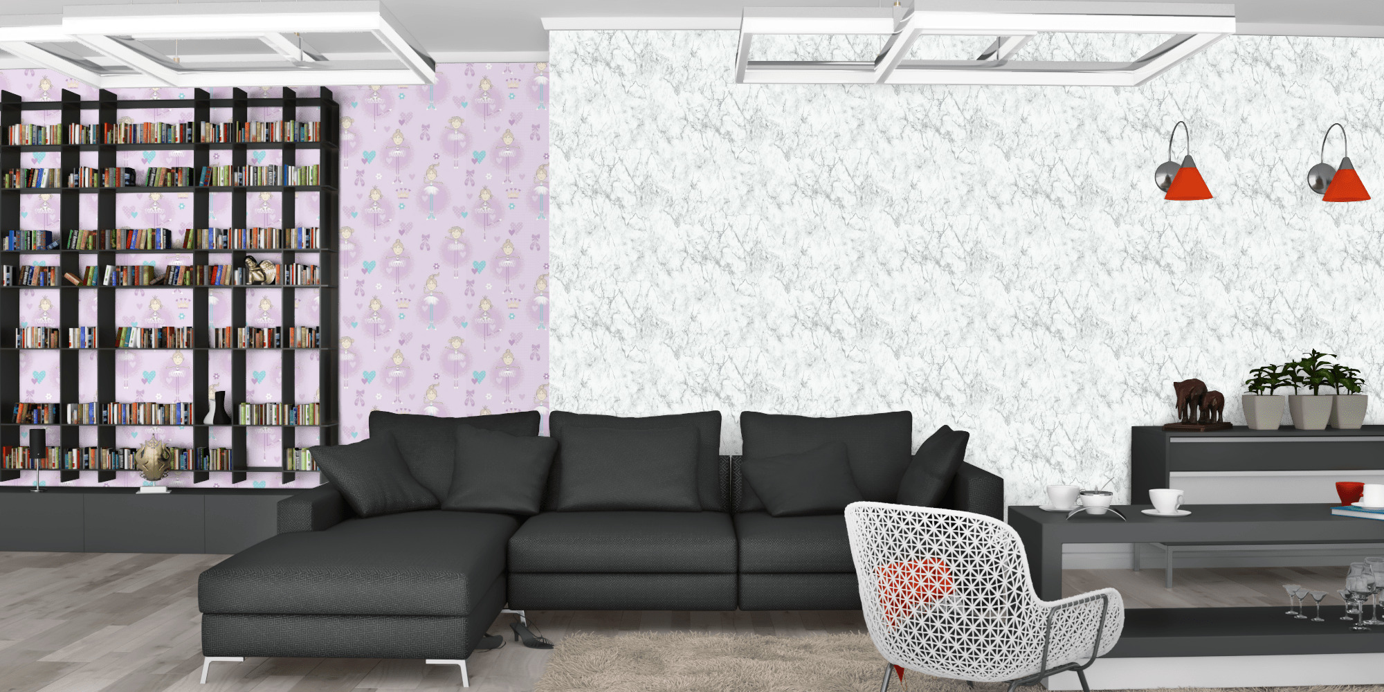 Вітальня темна модерн