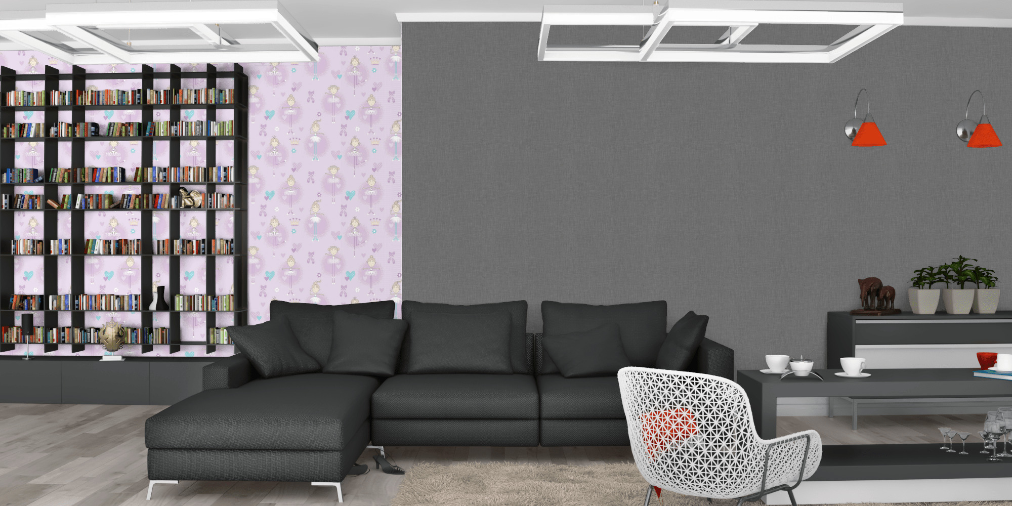 Вітальня темна модерн