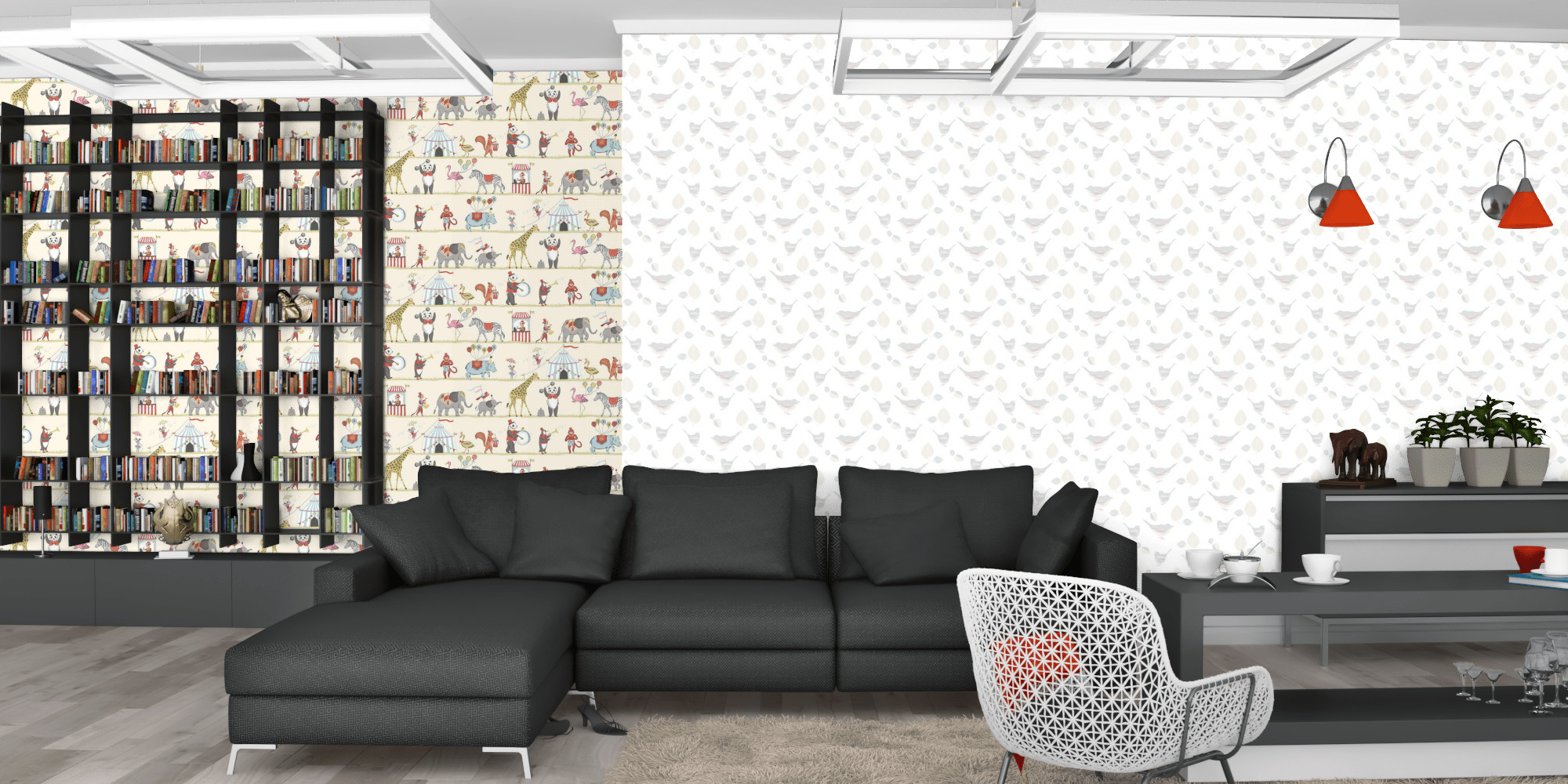 Вітальня темна модерн