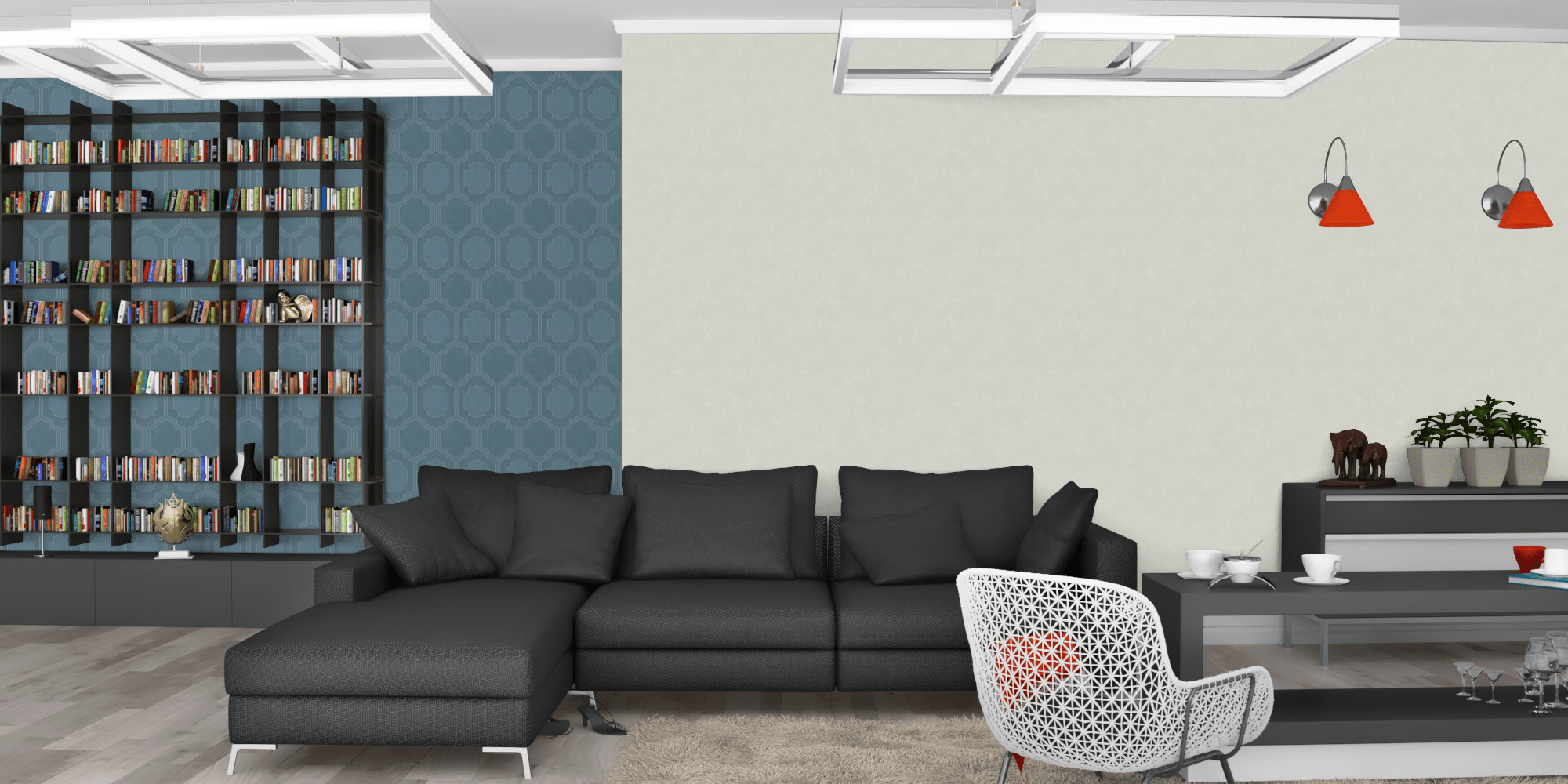 Вітальня темна модерн