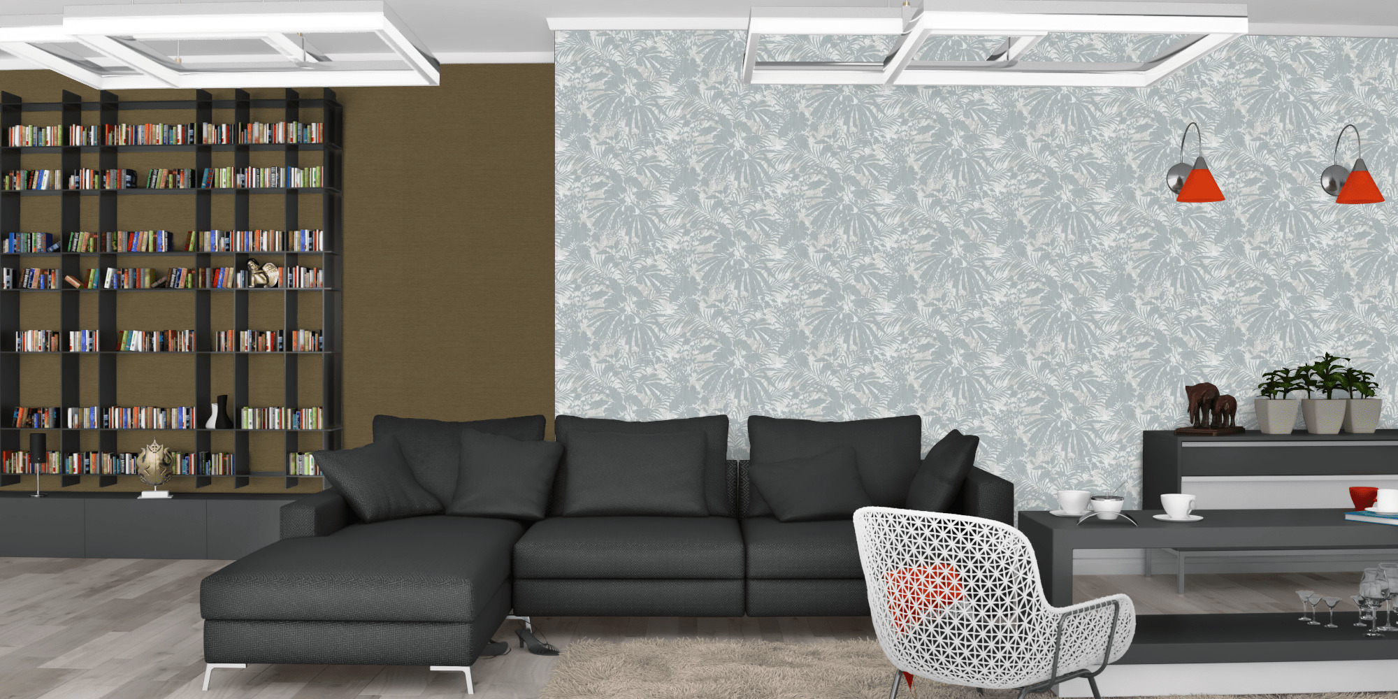 Вітальня темна модерн