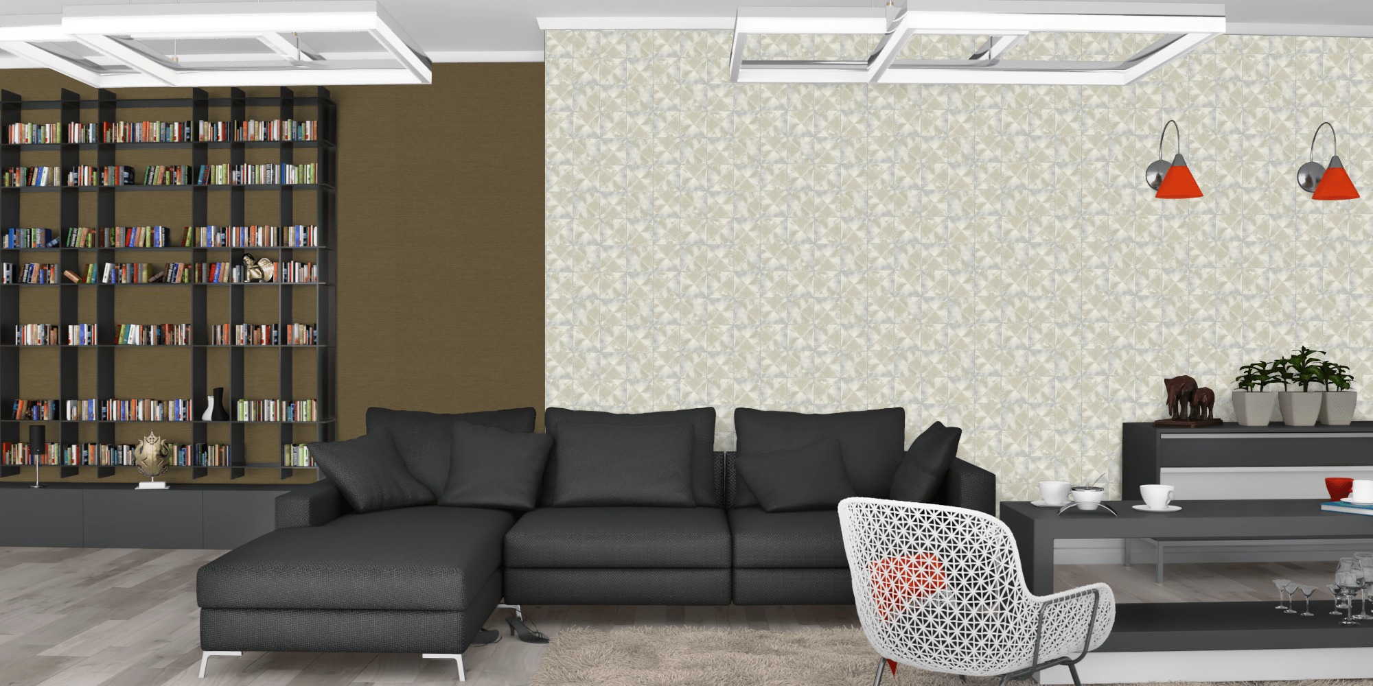 Вітальня темна модерн