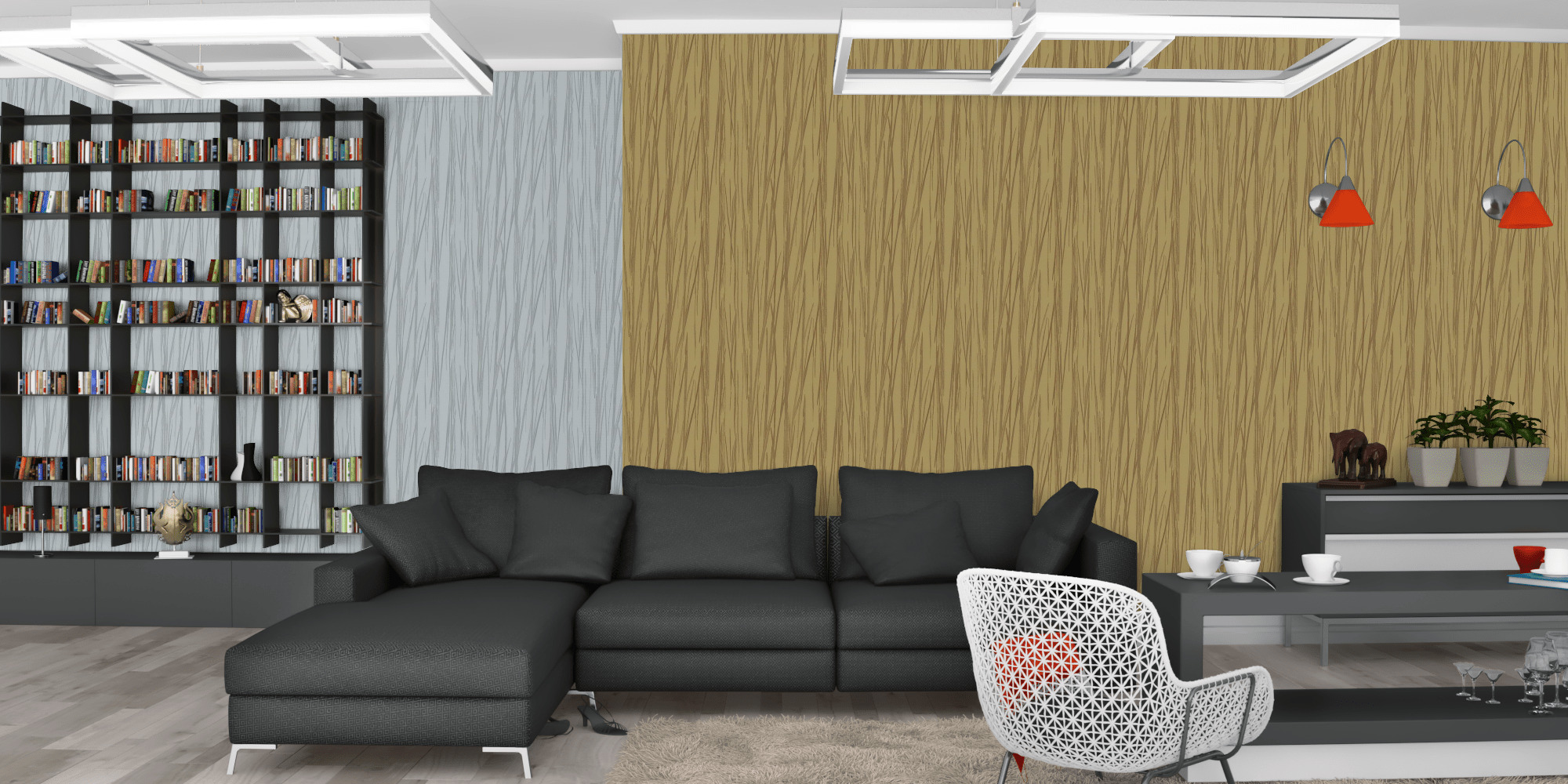 Вітальня темна модерн