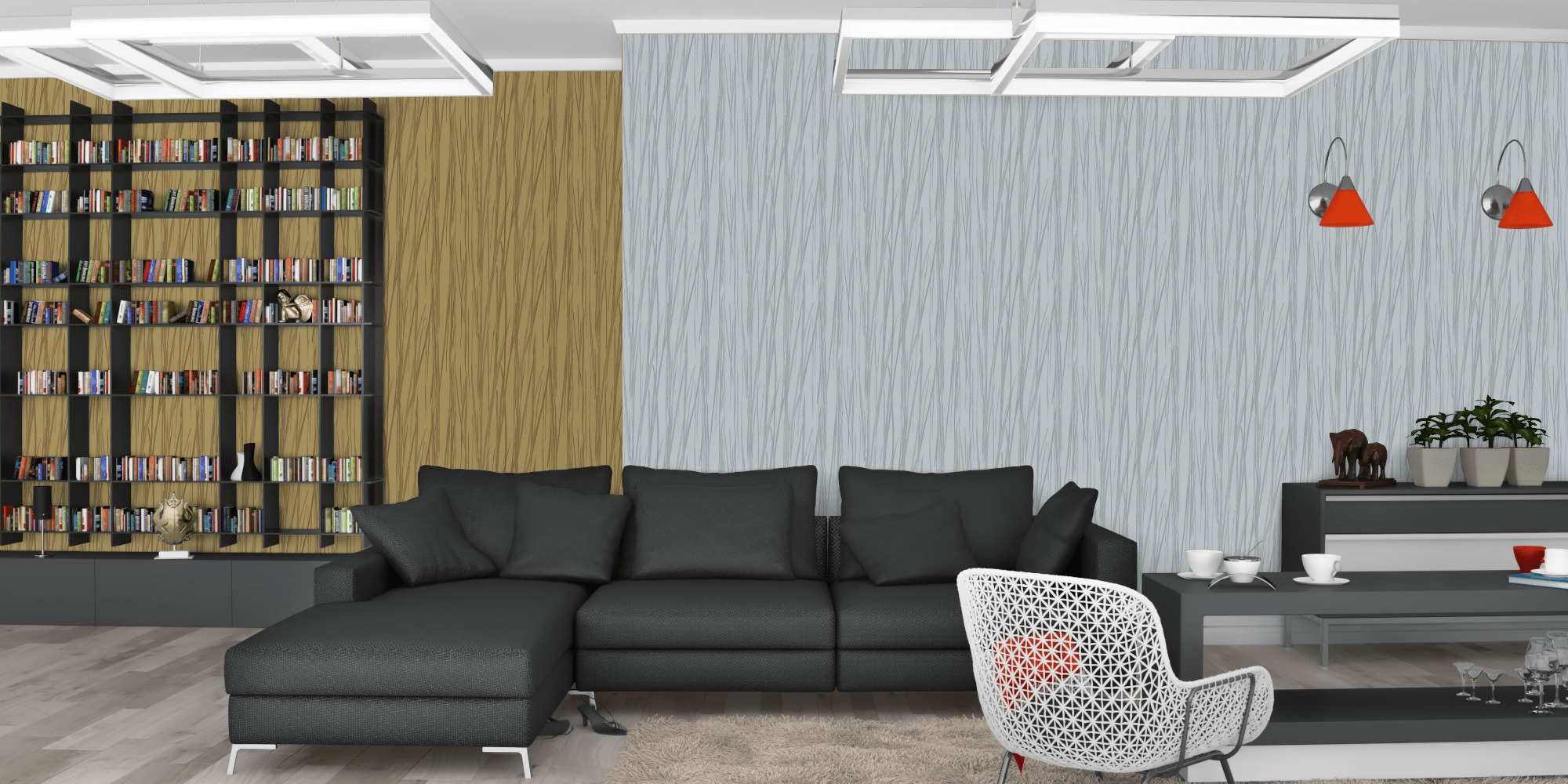 Вітальня темна модерн