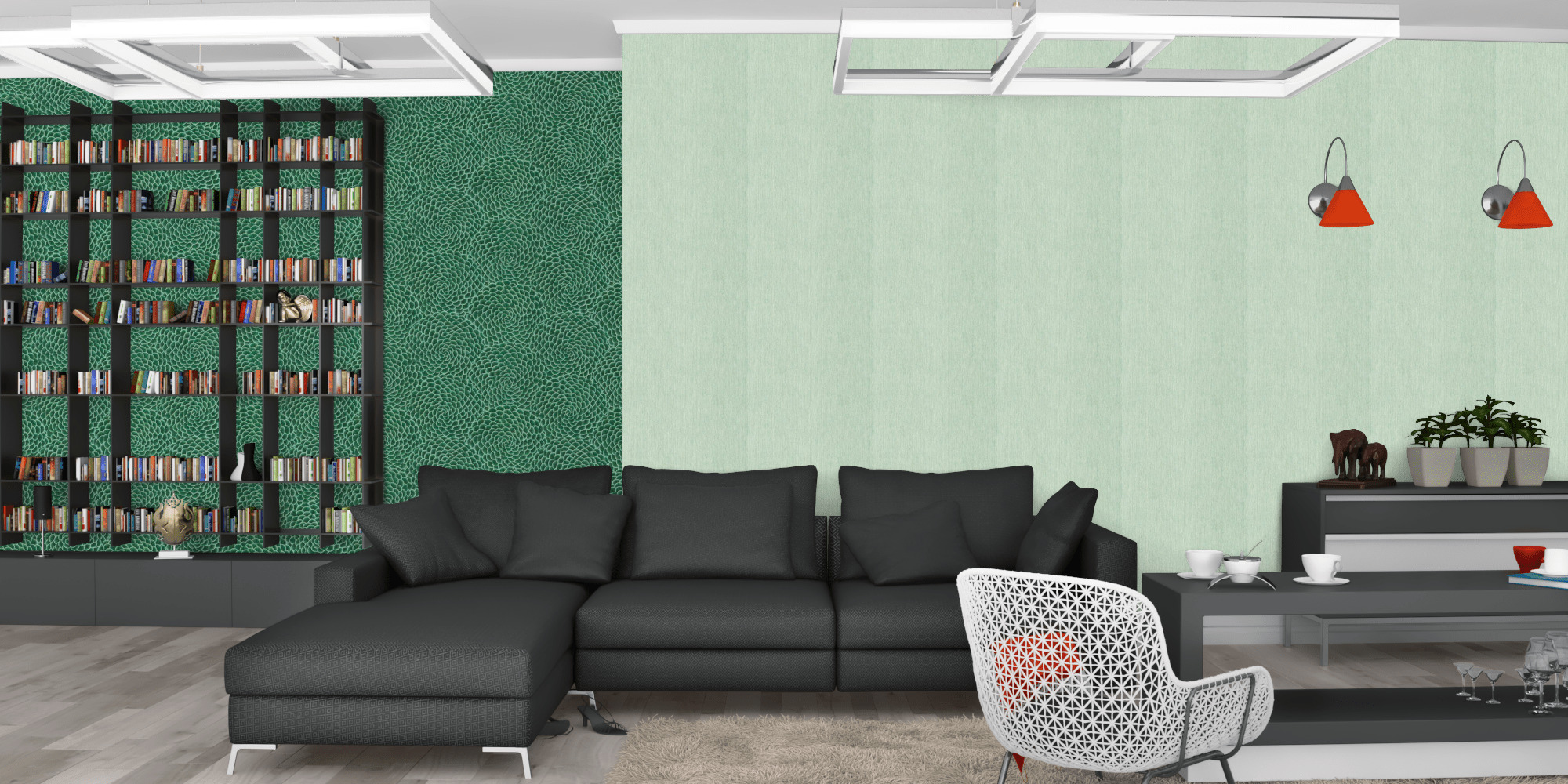 Вітальня темна модерн