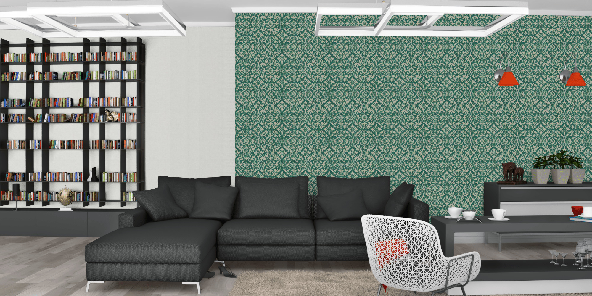 Вітальня темна модерн