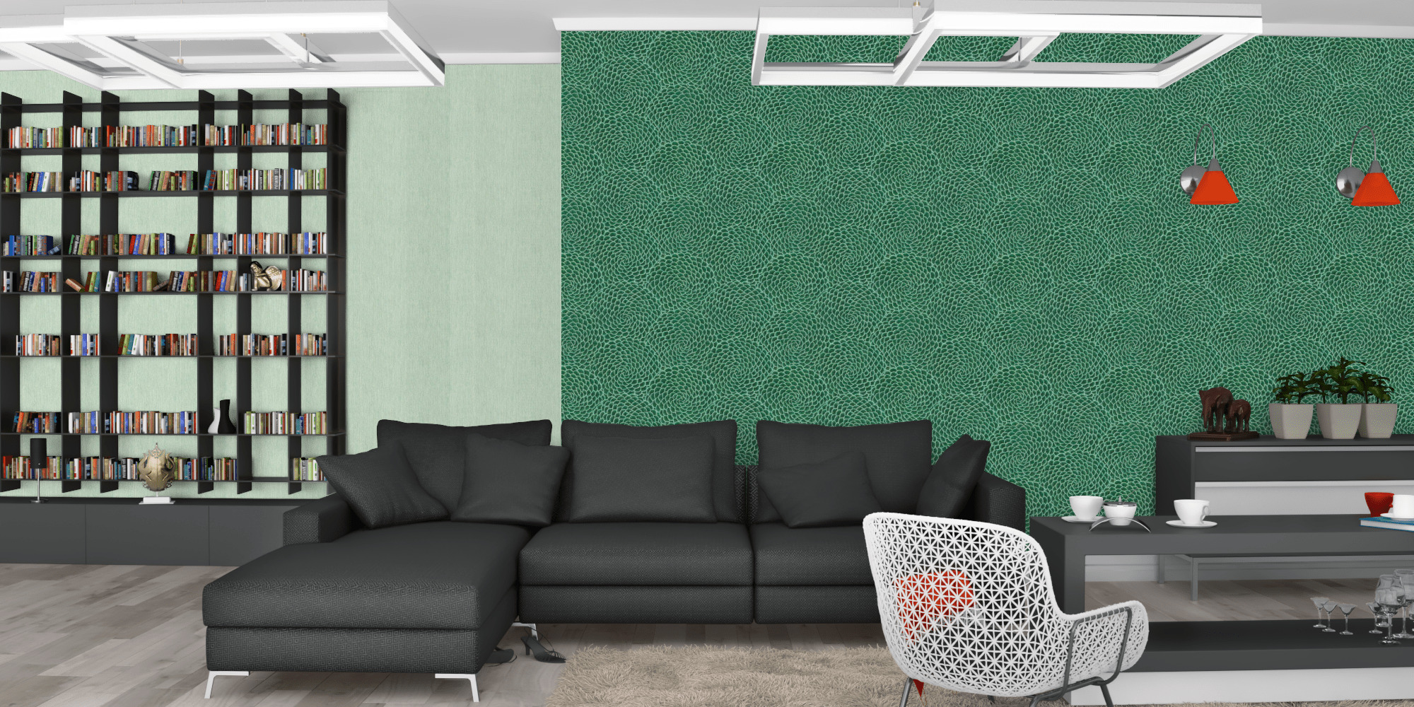 Вітальня темна модерн