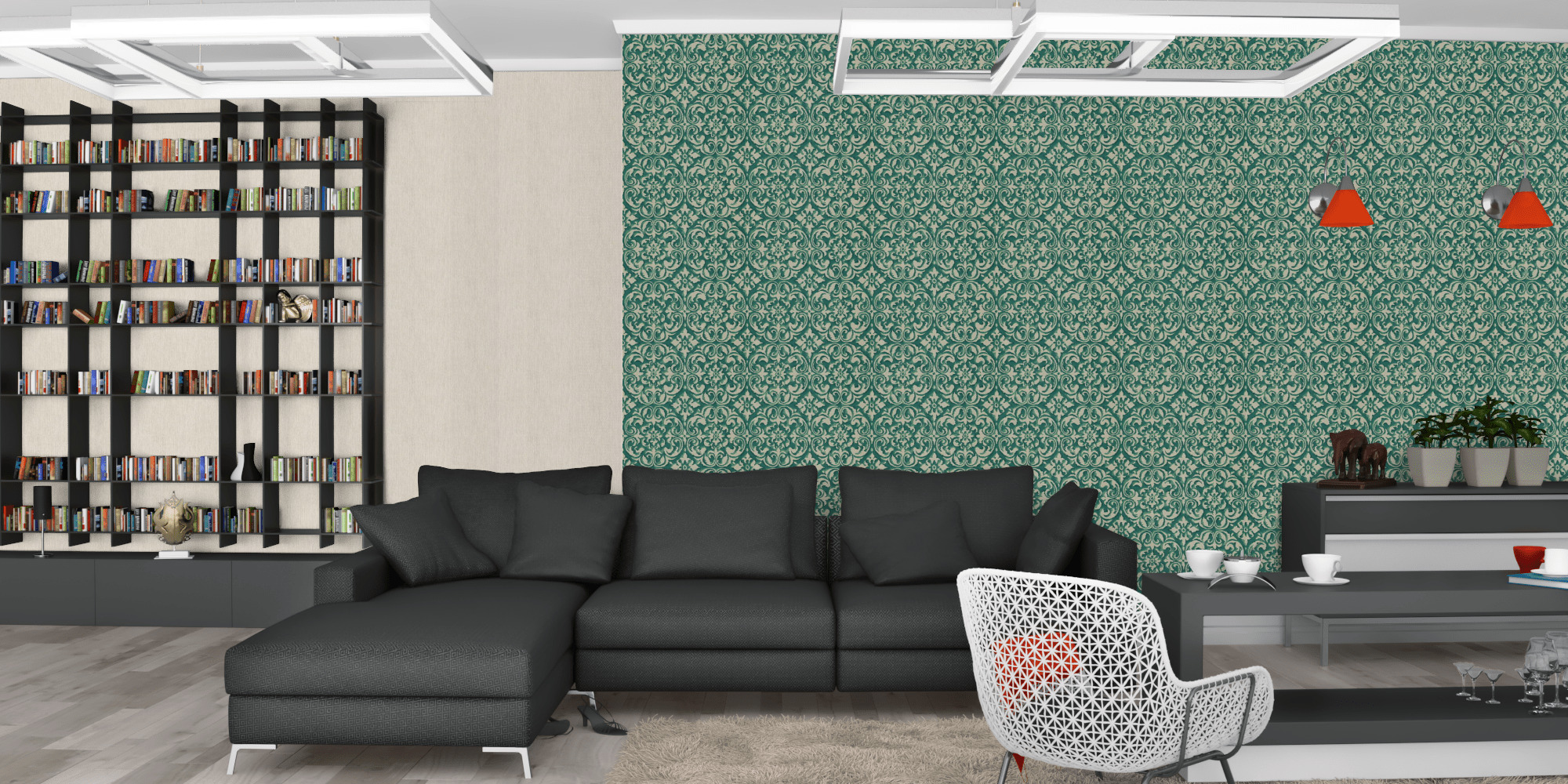 Вітальня темна модерн