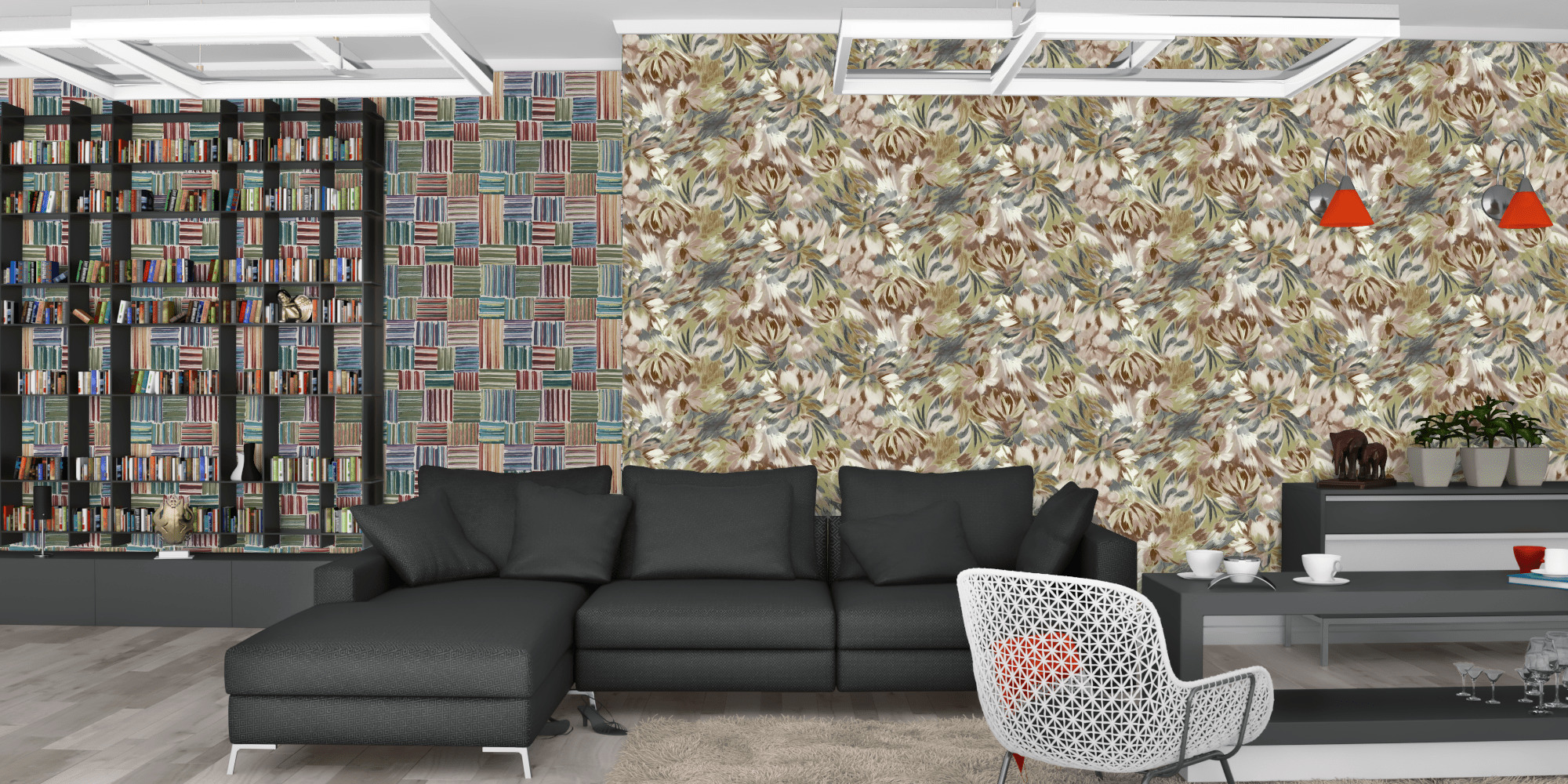 Вітальня темна модерн