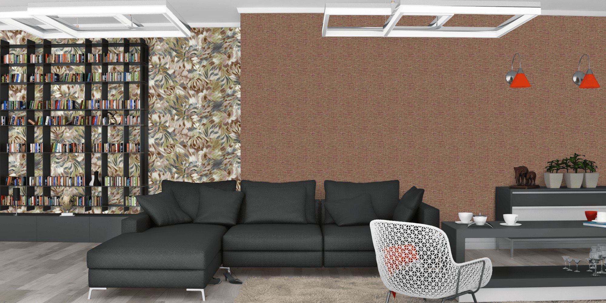 Вітальня темна модерн