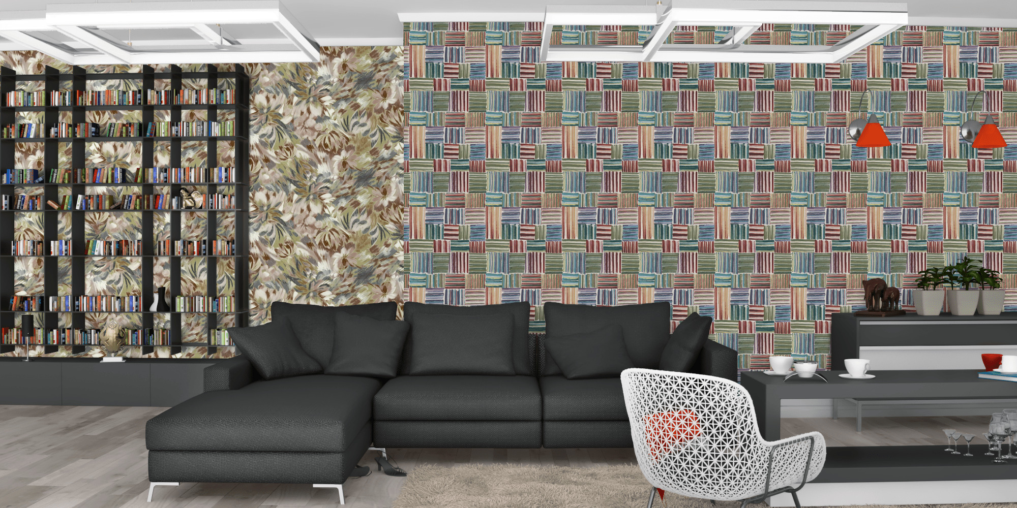 Вітальня темна модерн