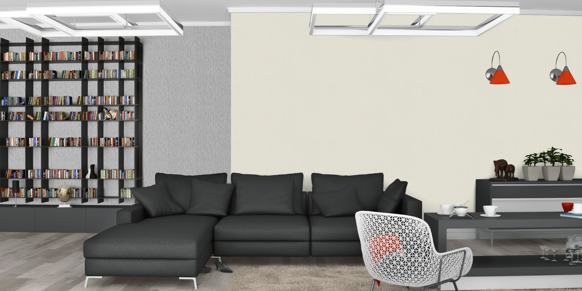 Вітальня темна модерн