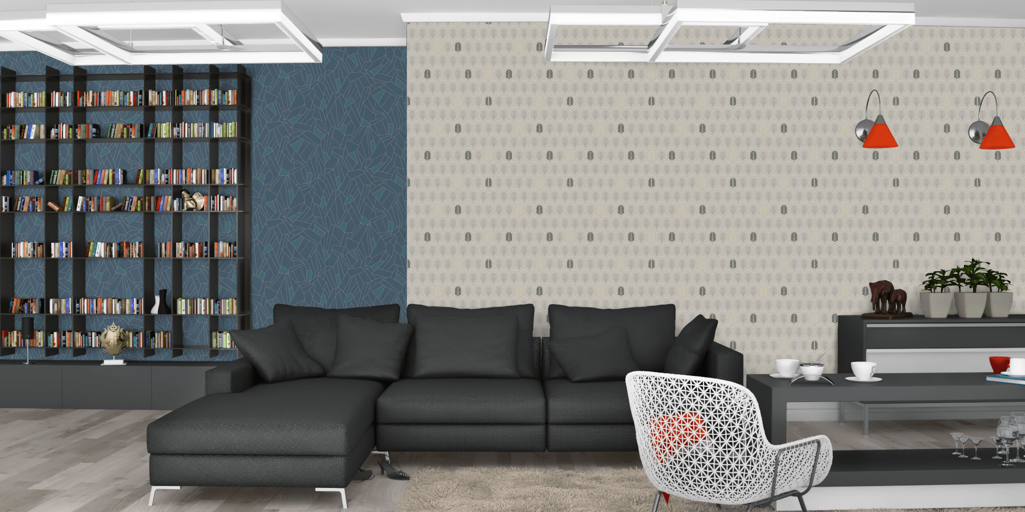 Вітальня темна модерн