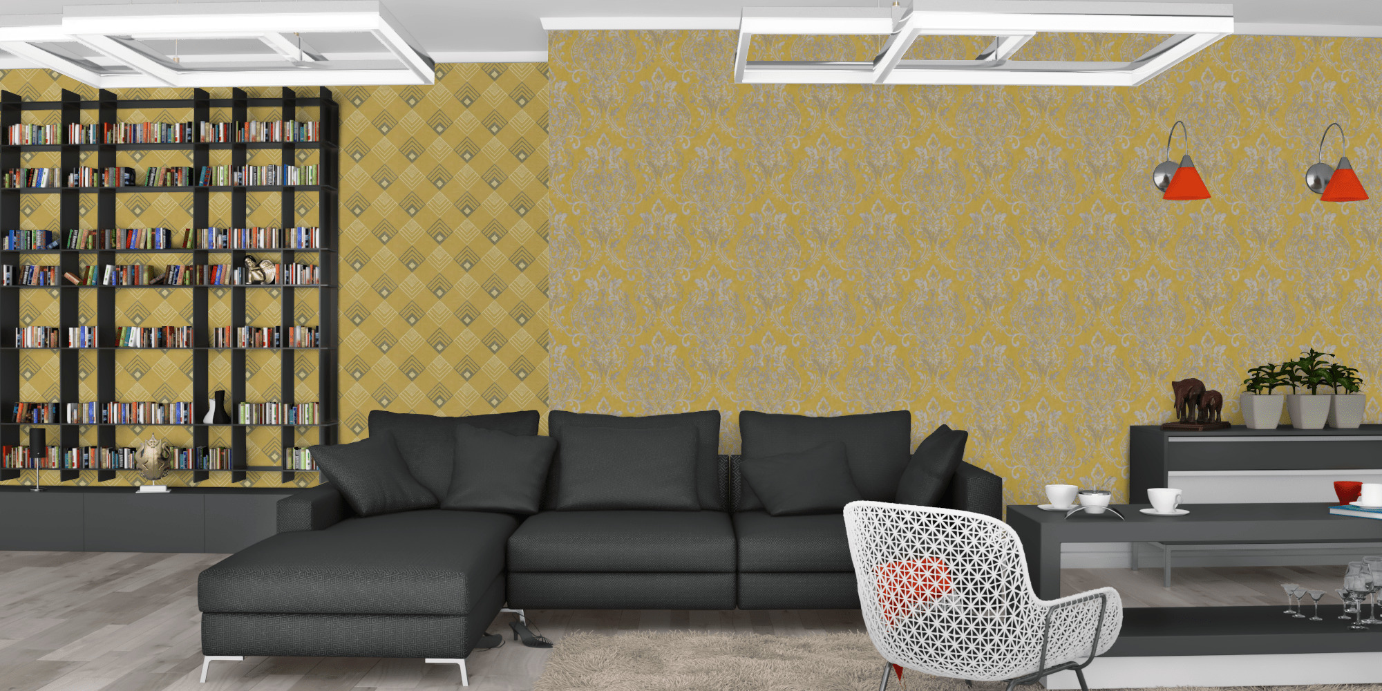 Вітальня темна модерн