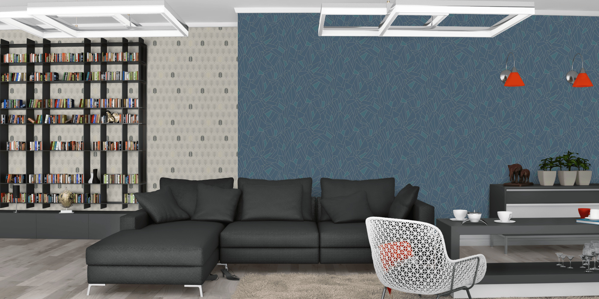 Вітальня темна модерн