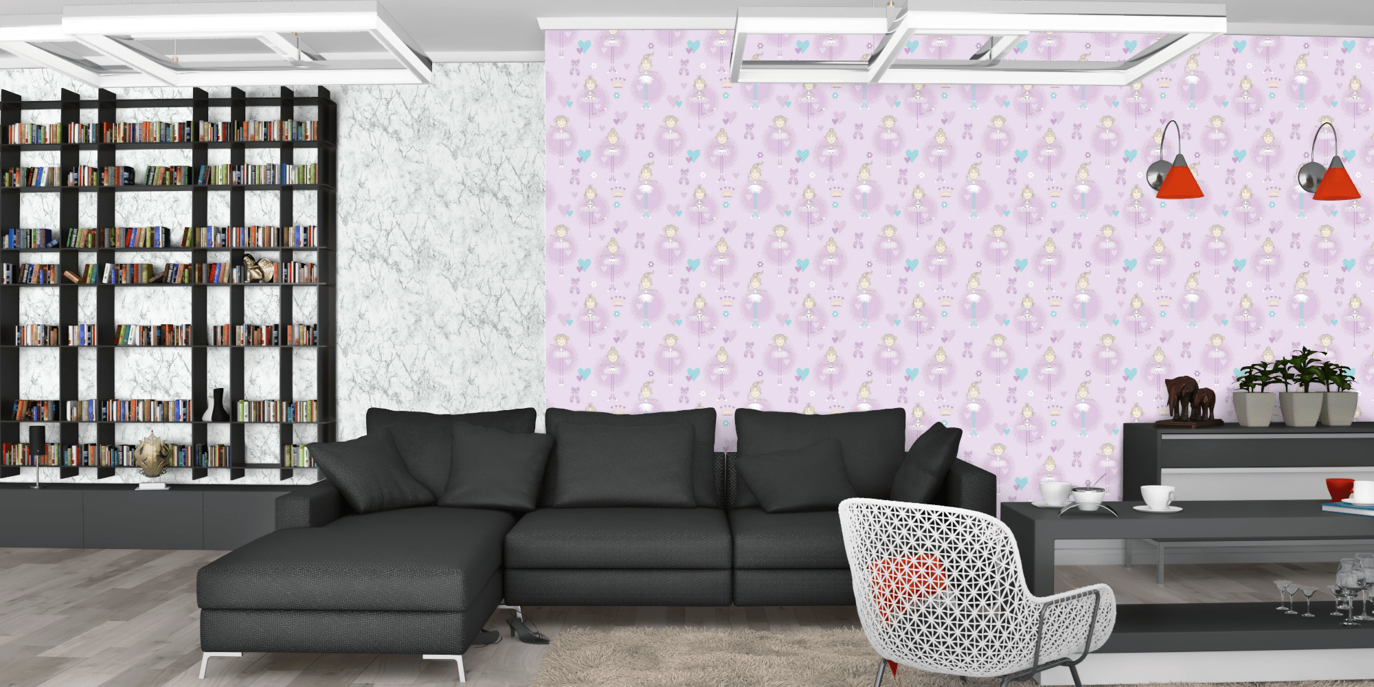 Вітальня темна модерн