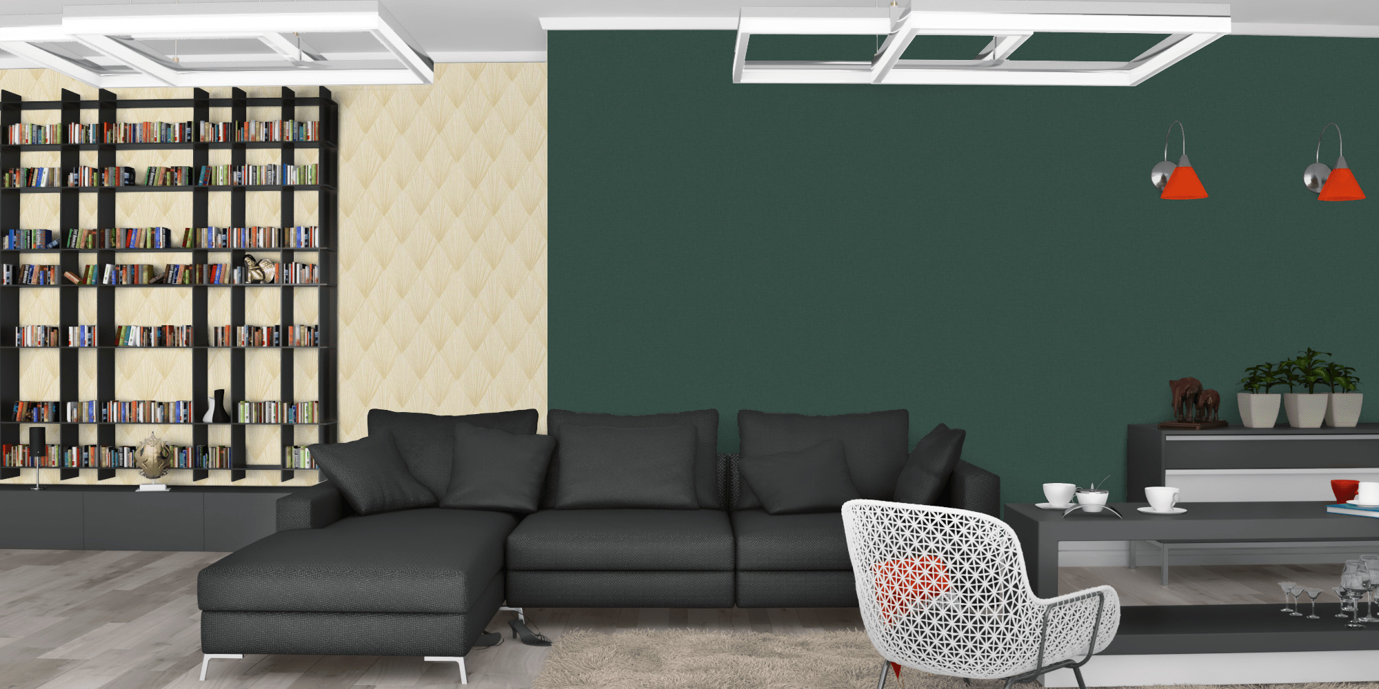 Вітальня темна модерн