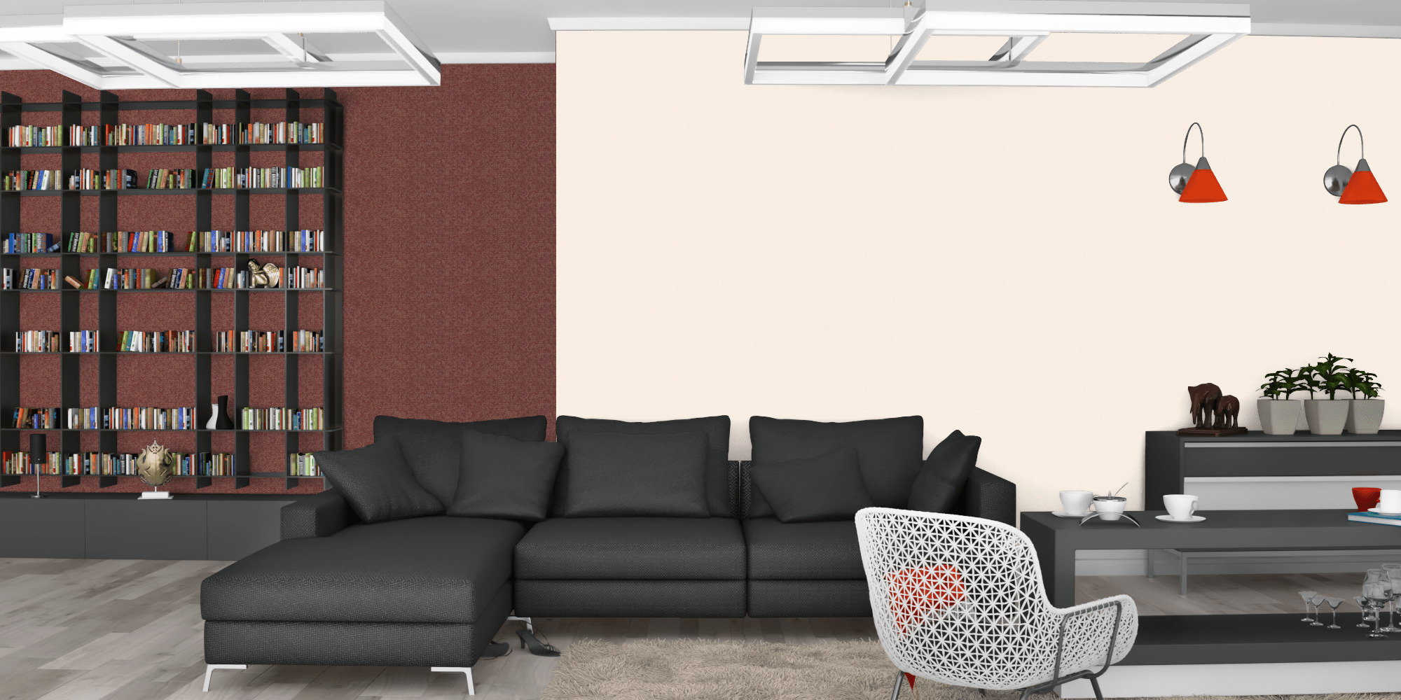 Вітальня темна модерн