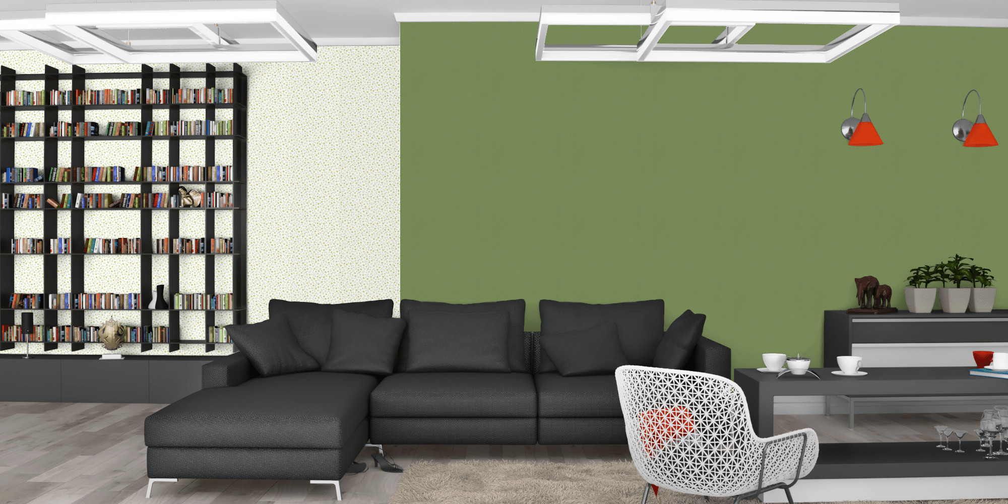 Вітальня темна модерн