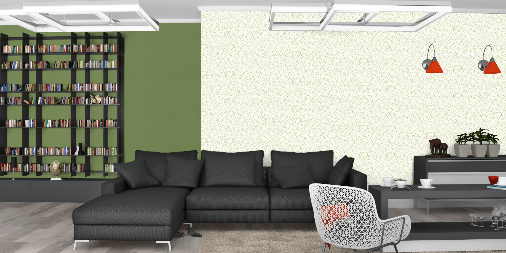 Вітальня темна модерн