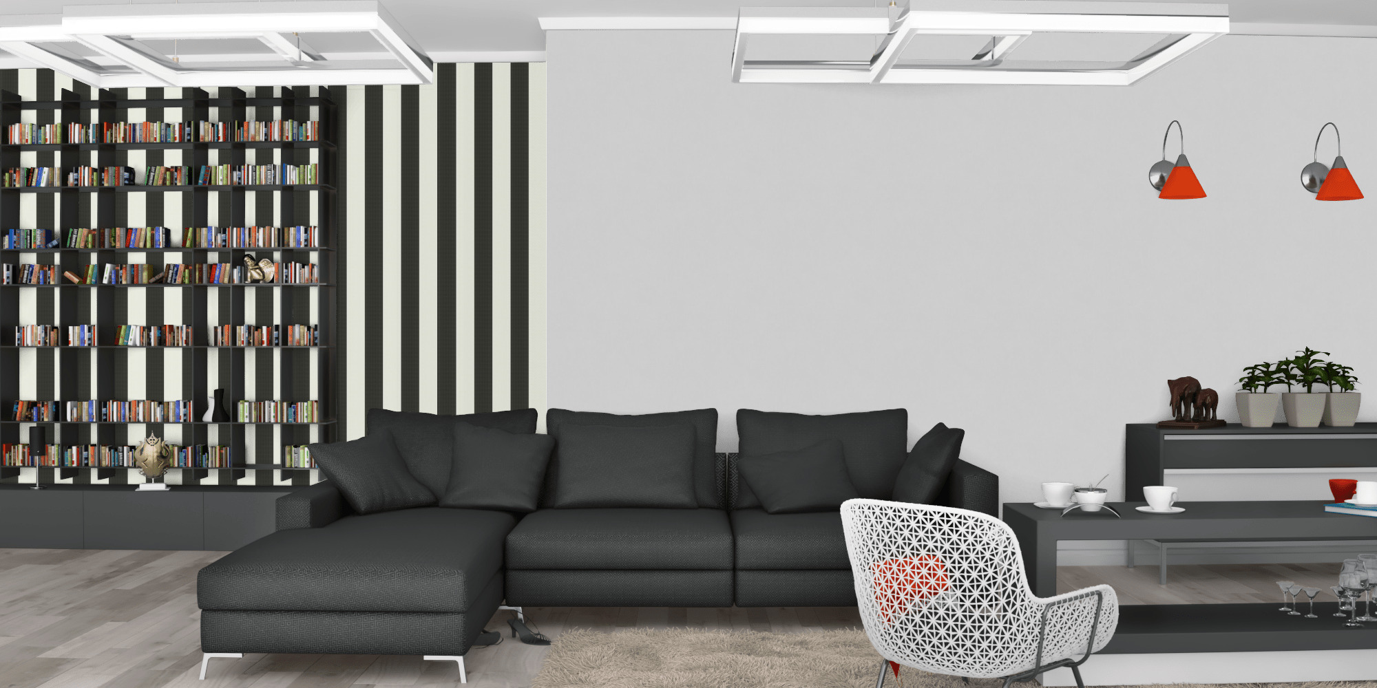 Вітальня темна модерн