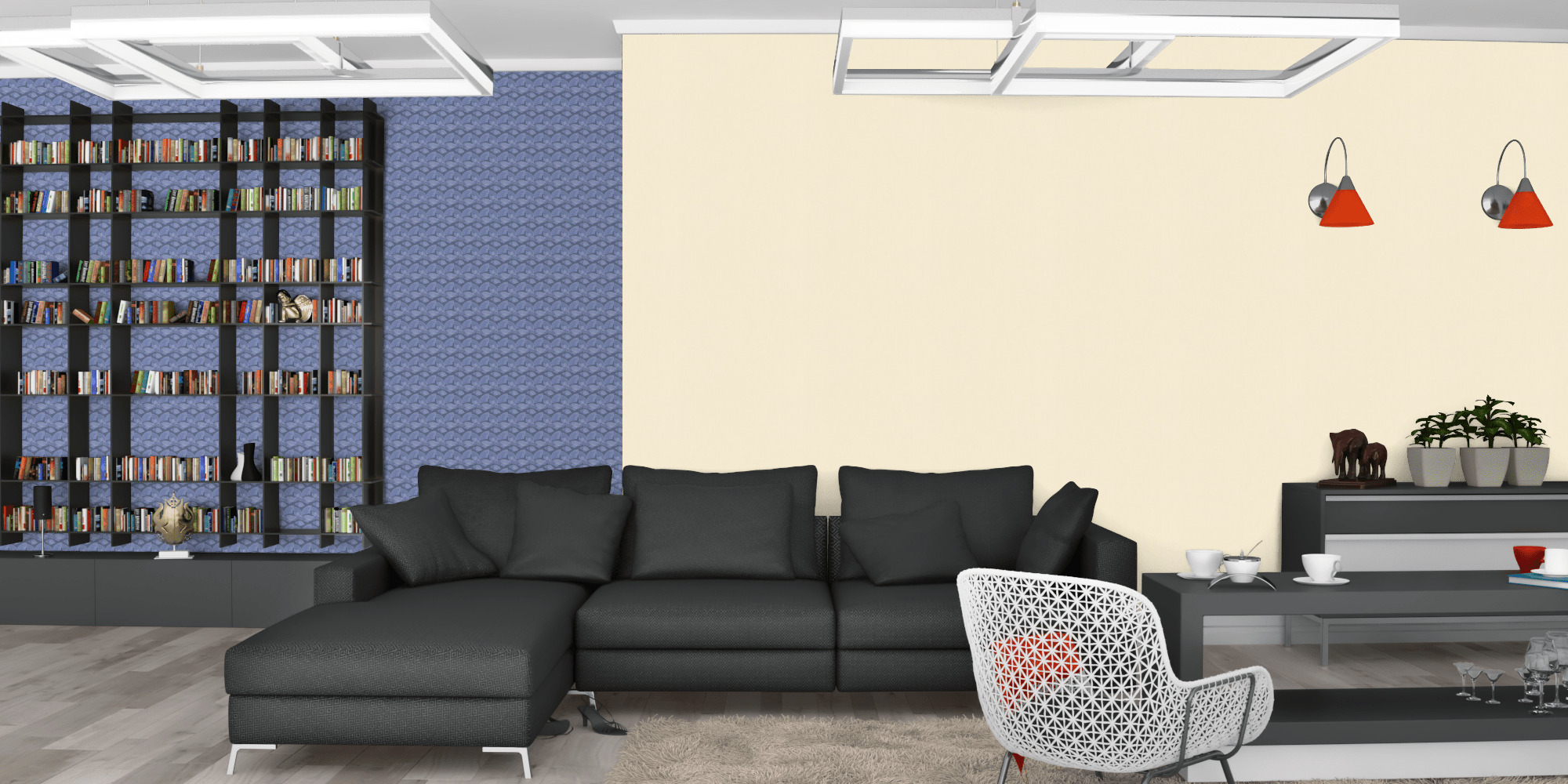 Вітальня темна модерн