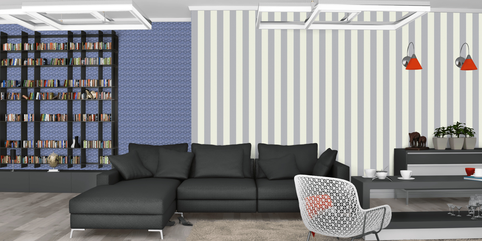 Вітальня темна модерн