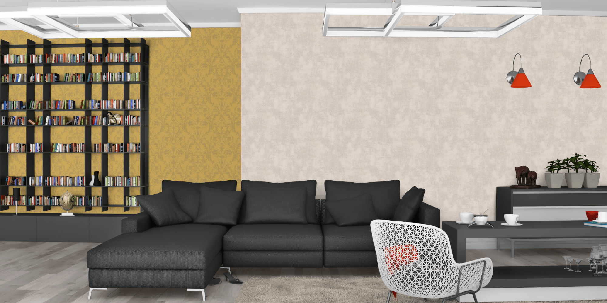 Вітальня темна модерн