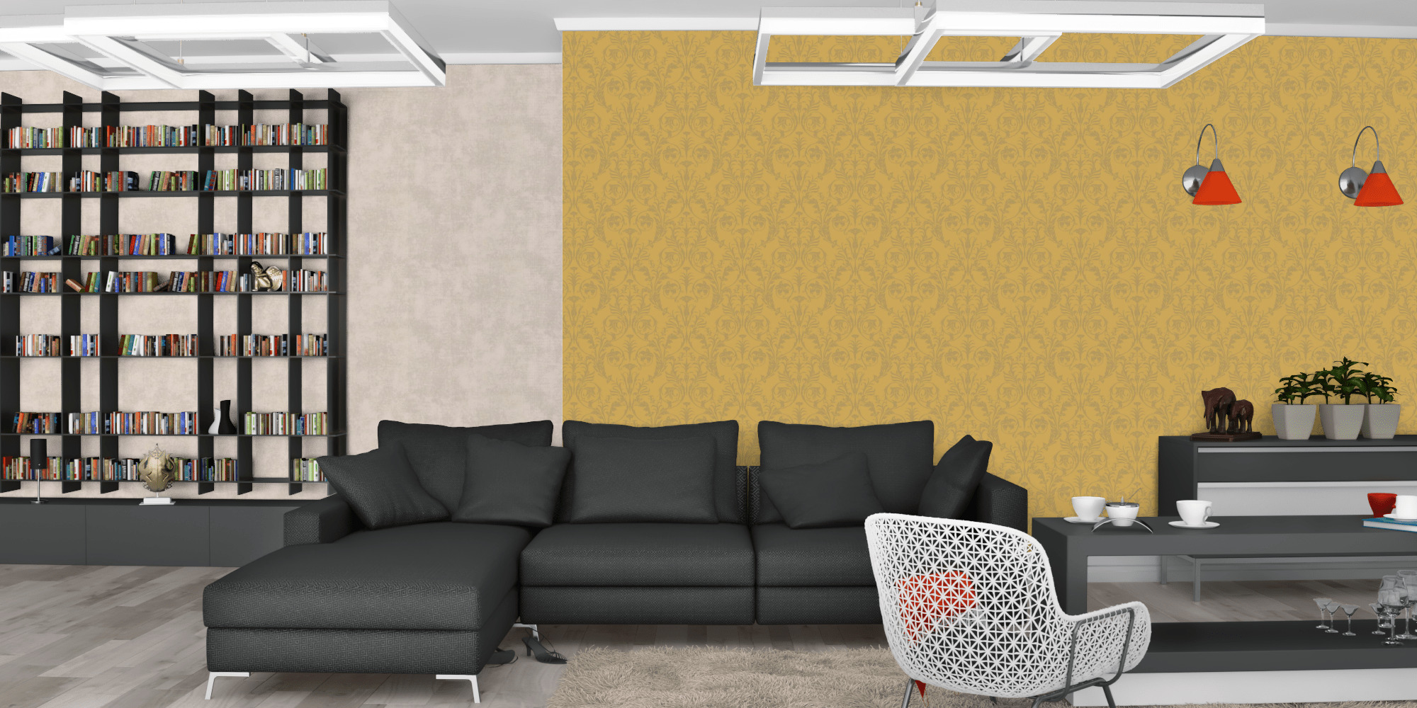 Вітальня темна модерн