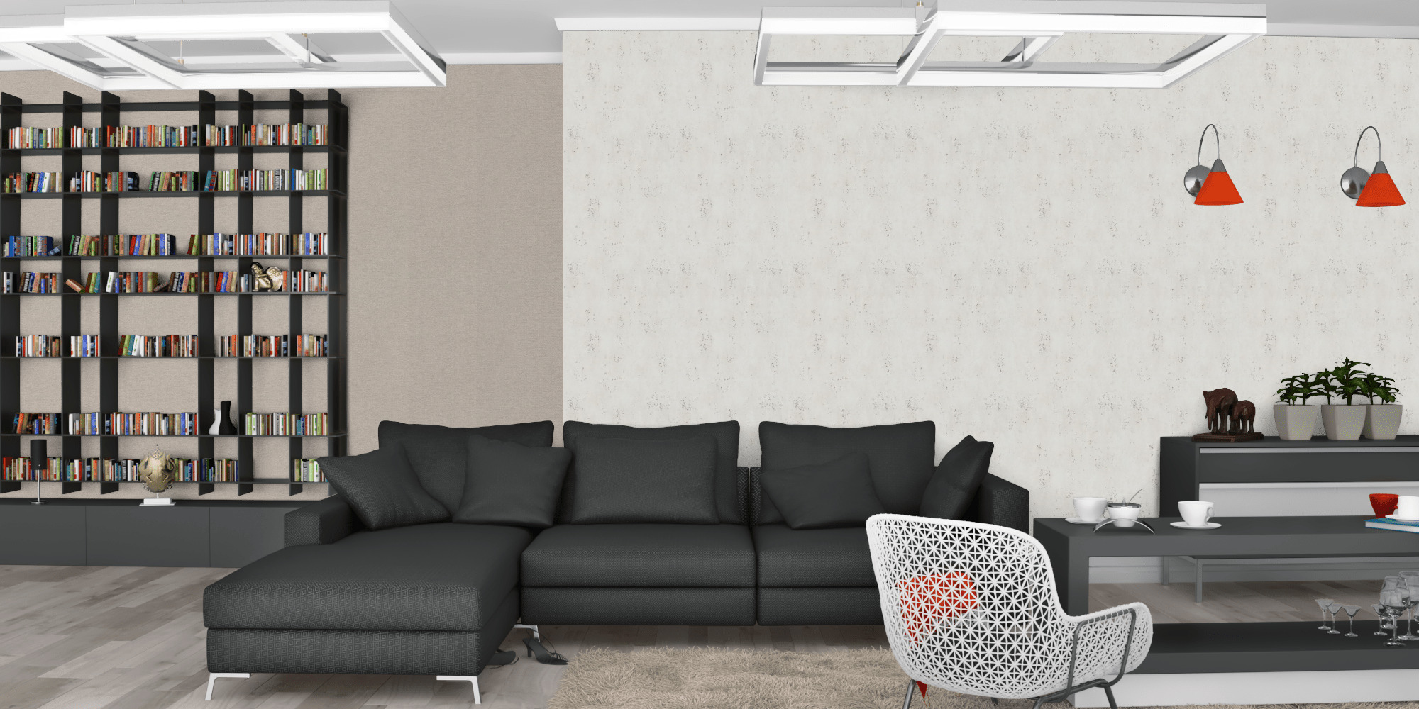 Вітальня темна модерн