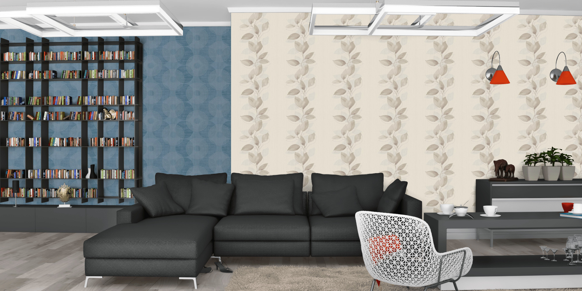 Вітальня темна модерн