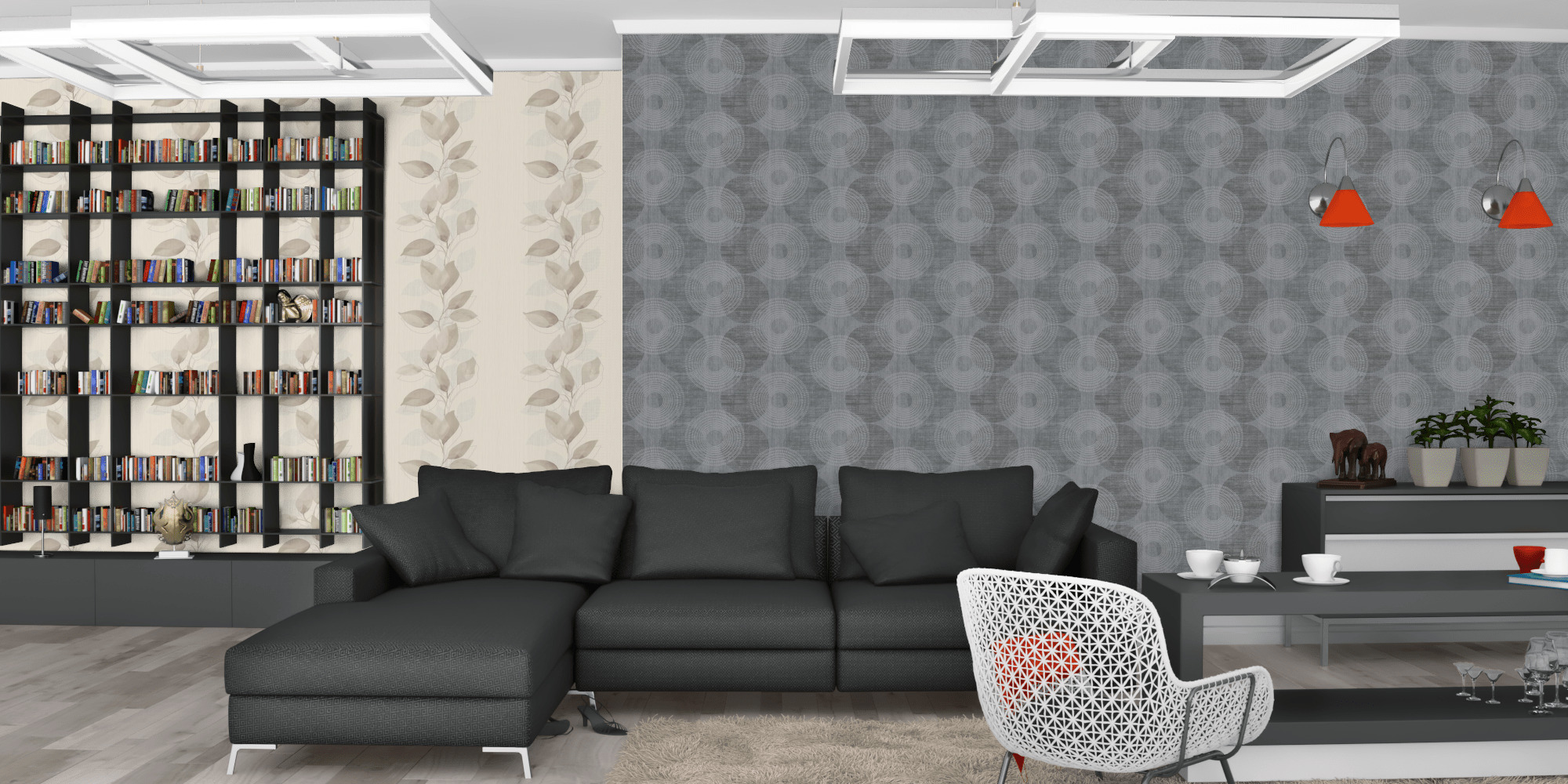 Вітальня темна модерн