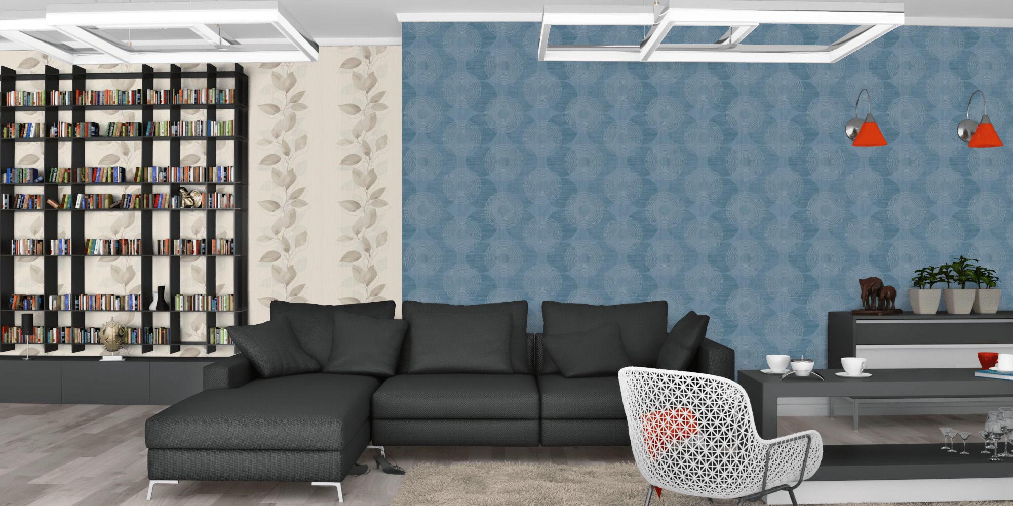 Вітальня темна модерн