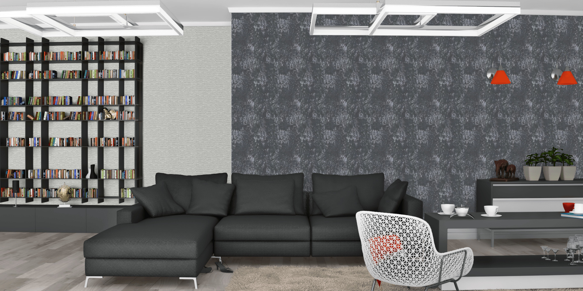 Вітальня темна модерн