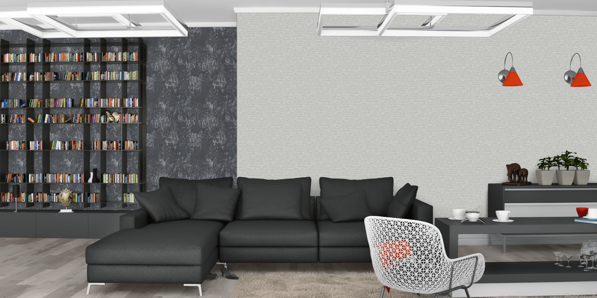 Вітальня темна модерн