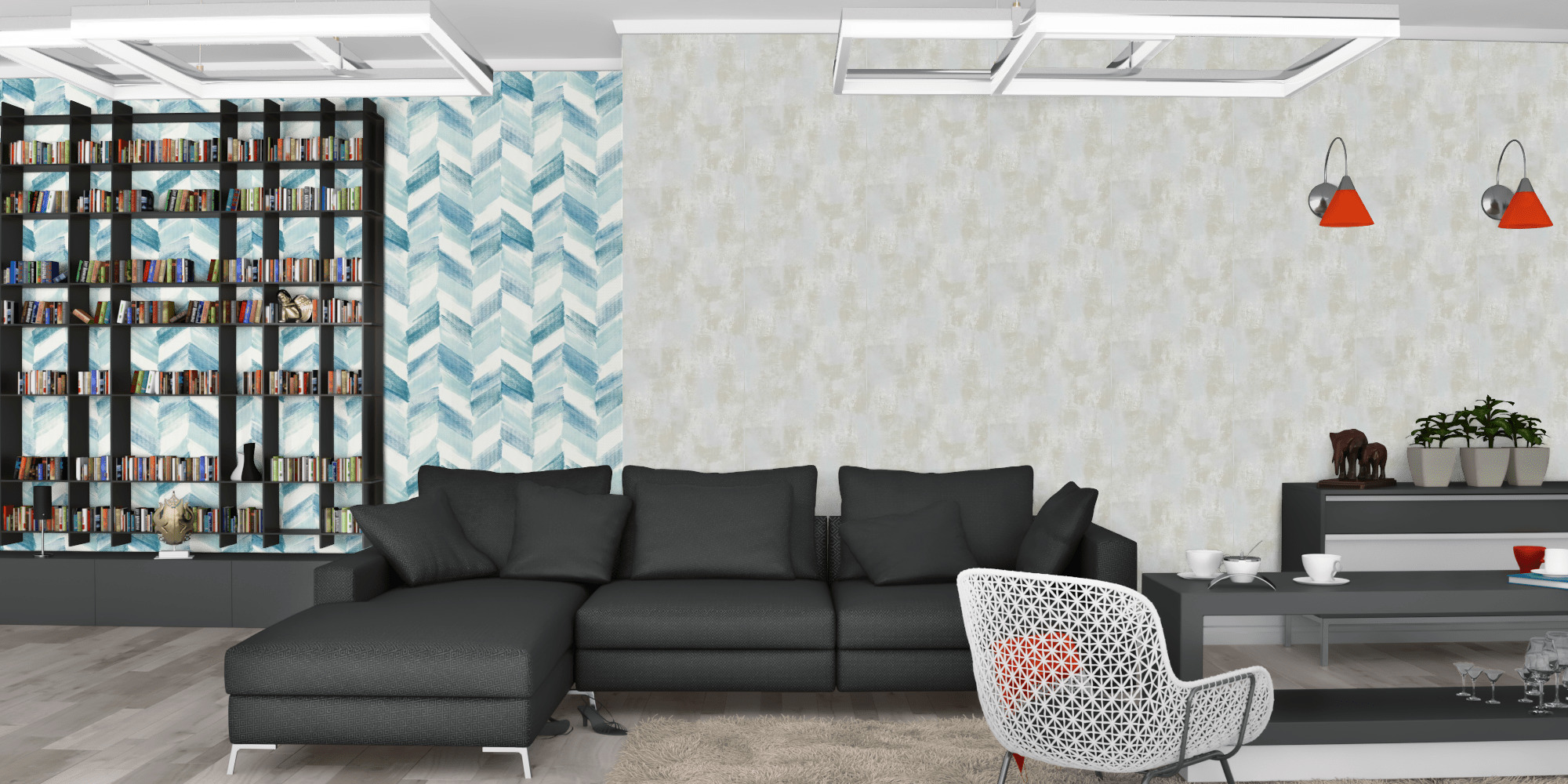 Вітальня темна модерн