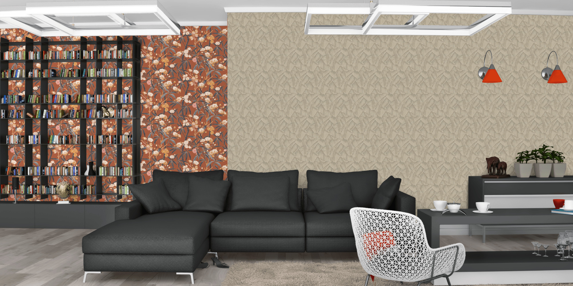 Вітальня темна модерн