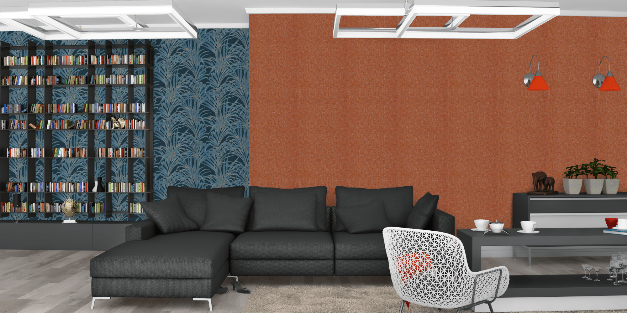 Вітальня темна модерн