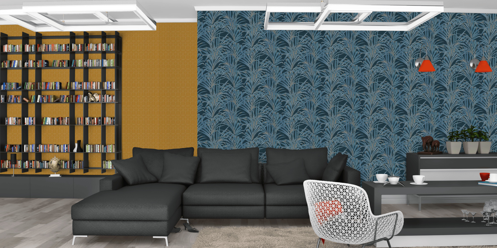 Вітальня темна модерн