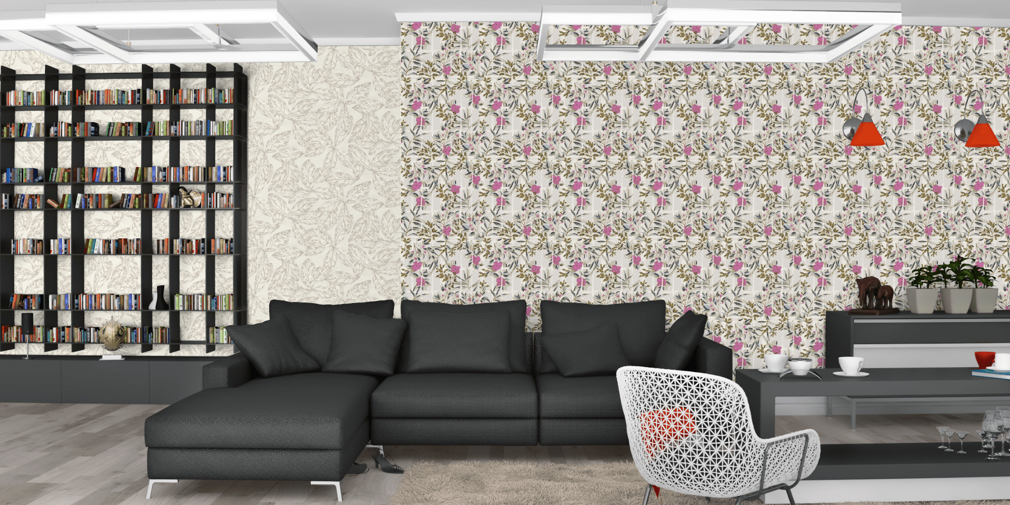 Вітальня темна модерн