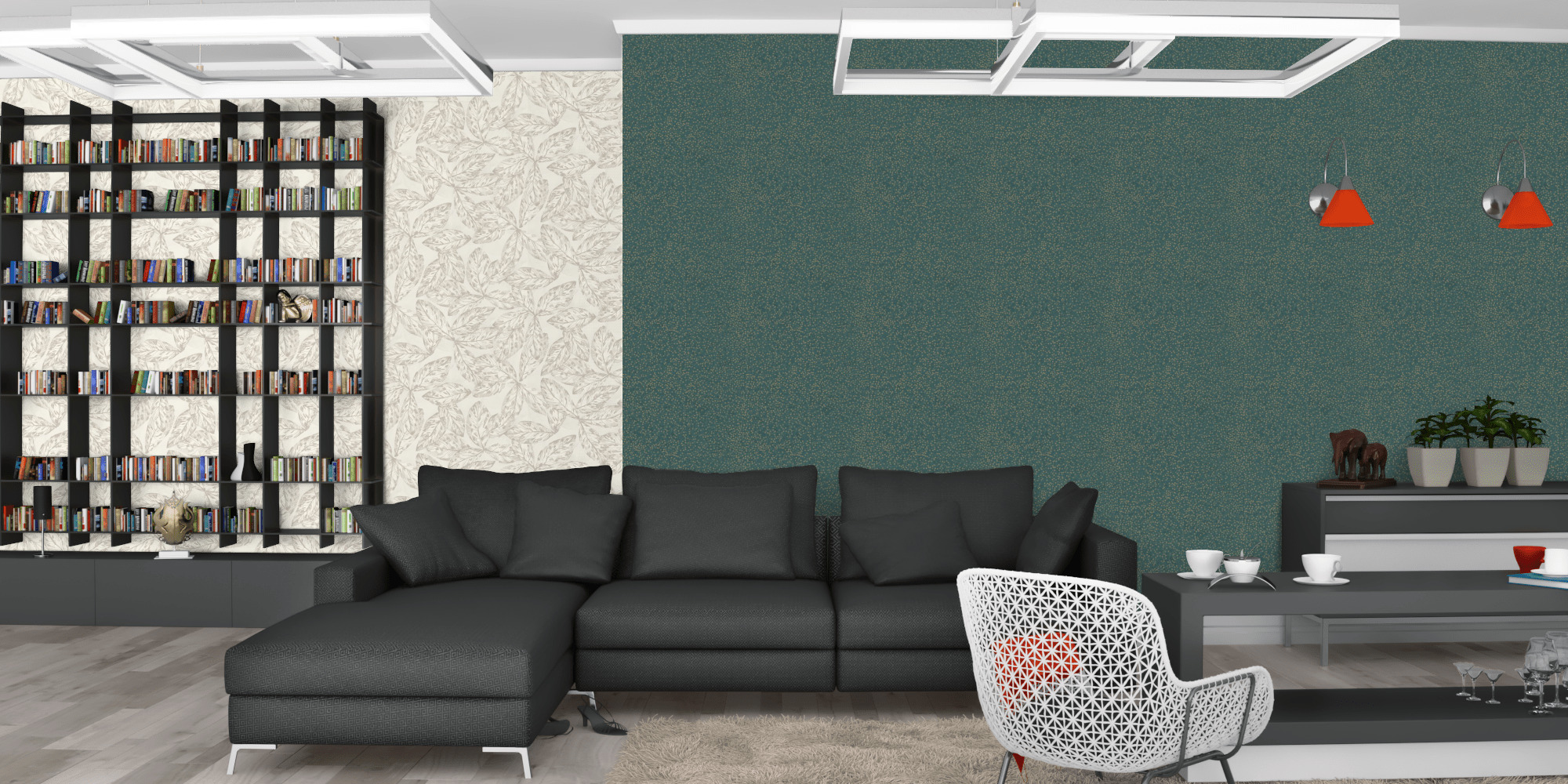 Вітальня темна модерн