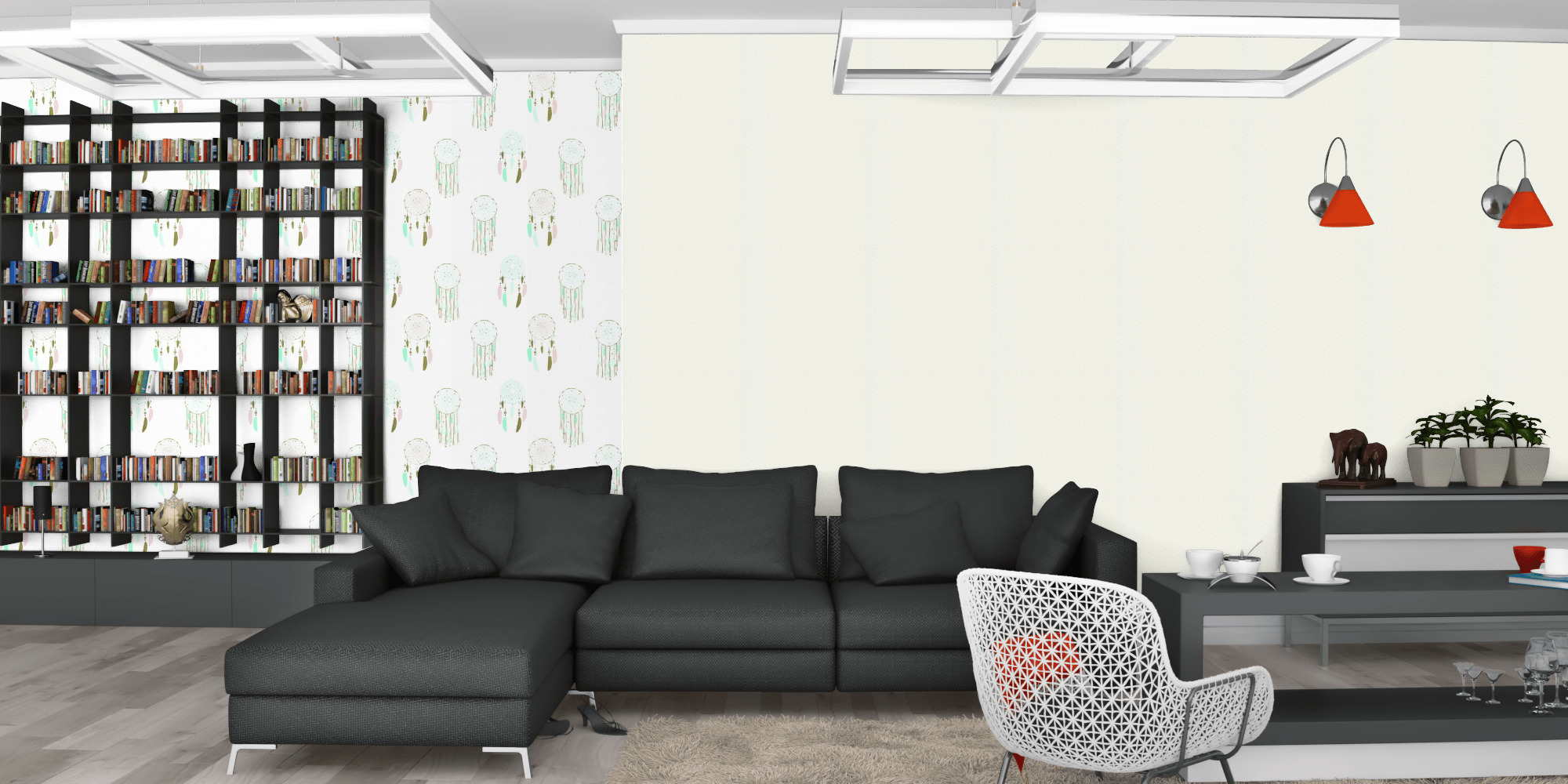 Вітальня темна модерн