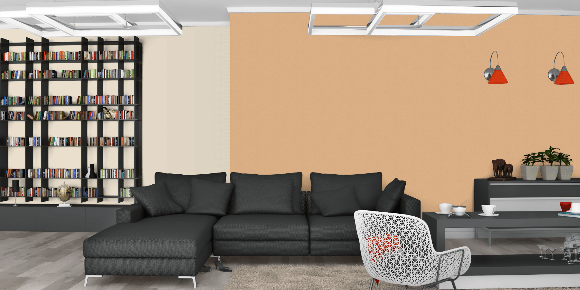 Вітальня темна модерн