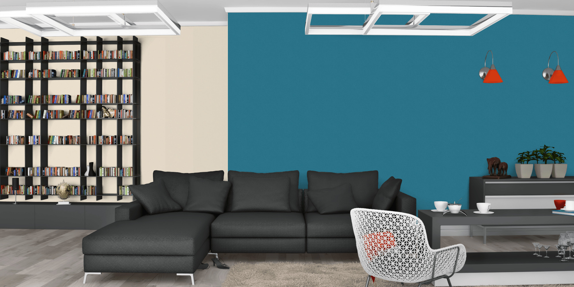 Вітальня темна модерн