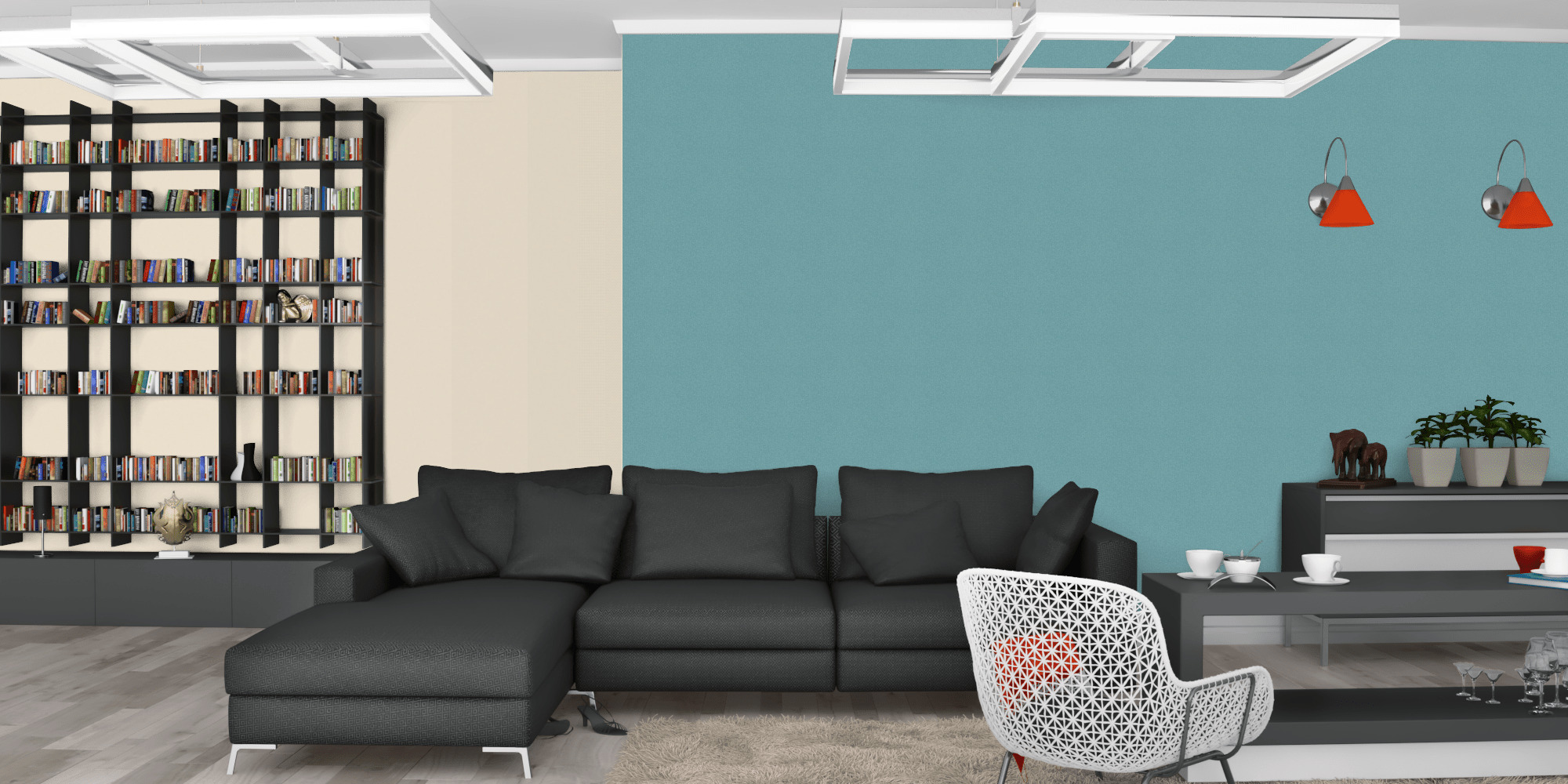 Вітальня темна модерн