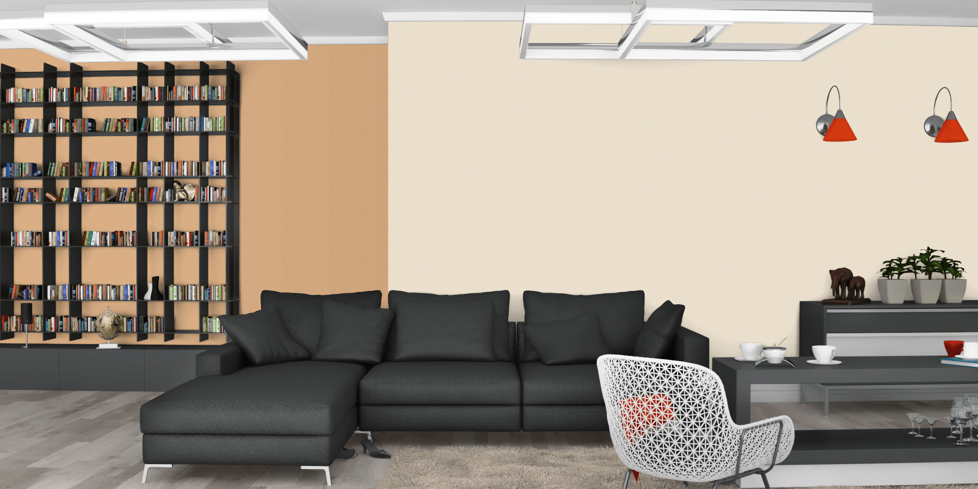 Вітальня темна модерн