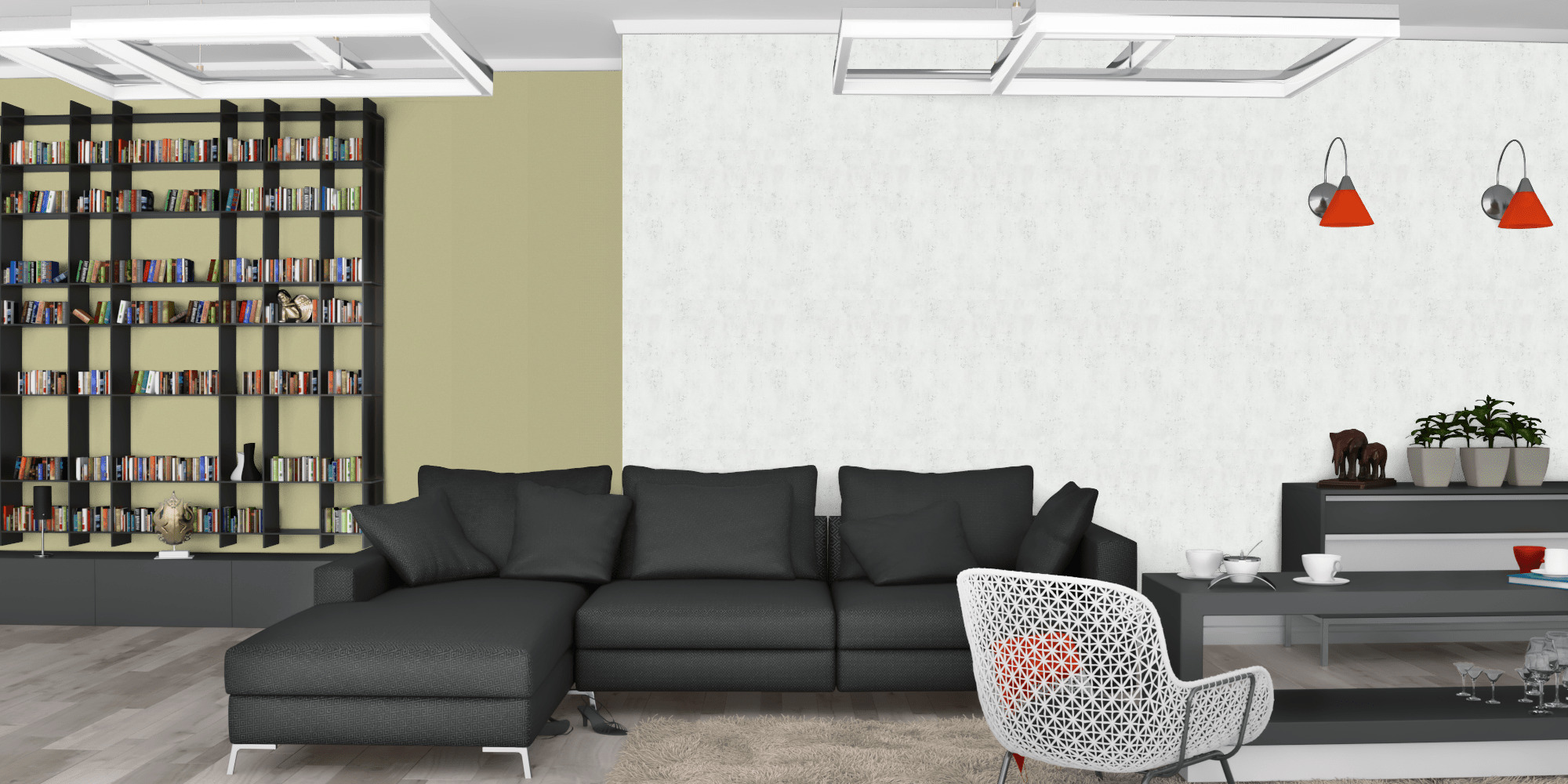 Вітальня темна модерн