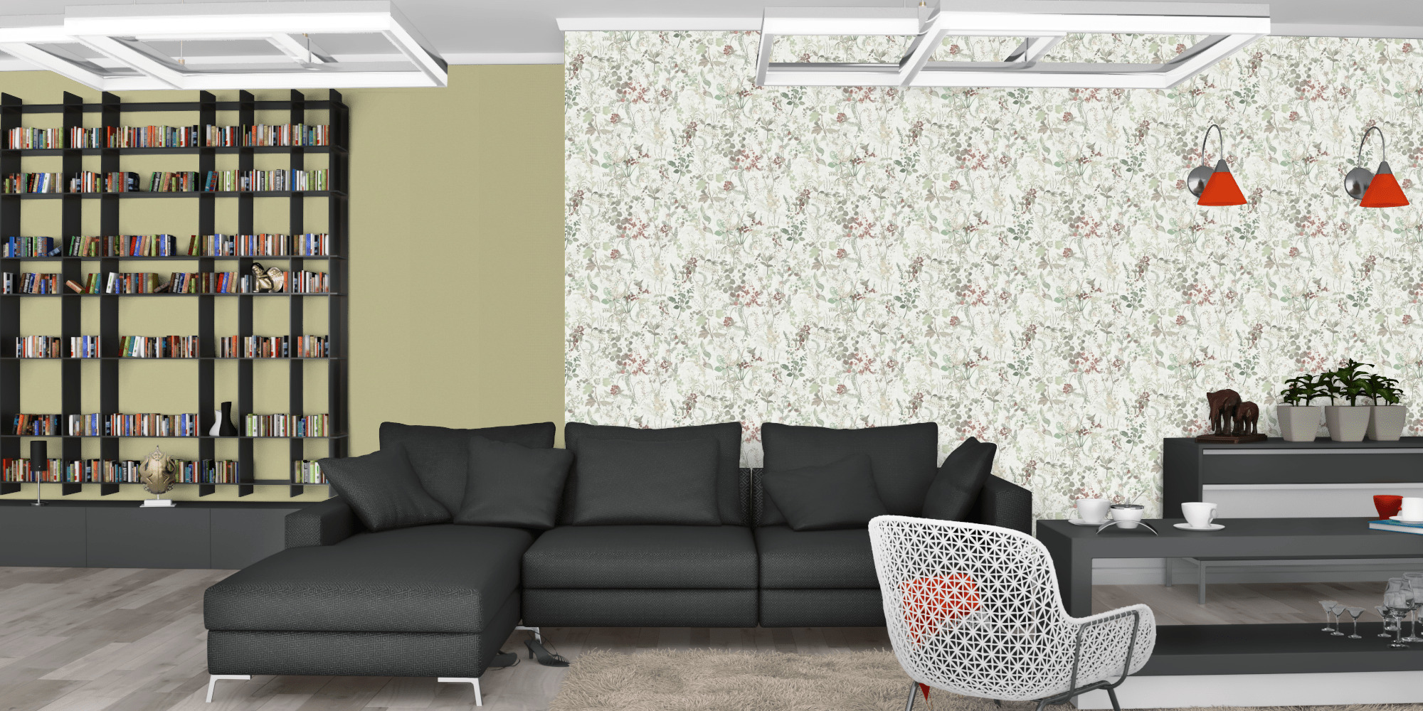 Вітальня темна модерн