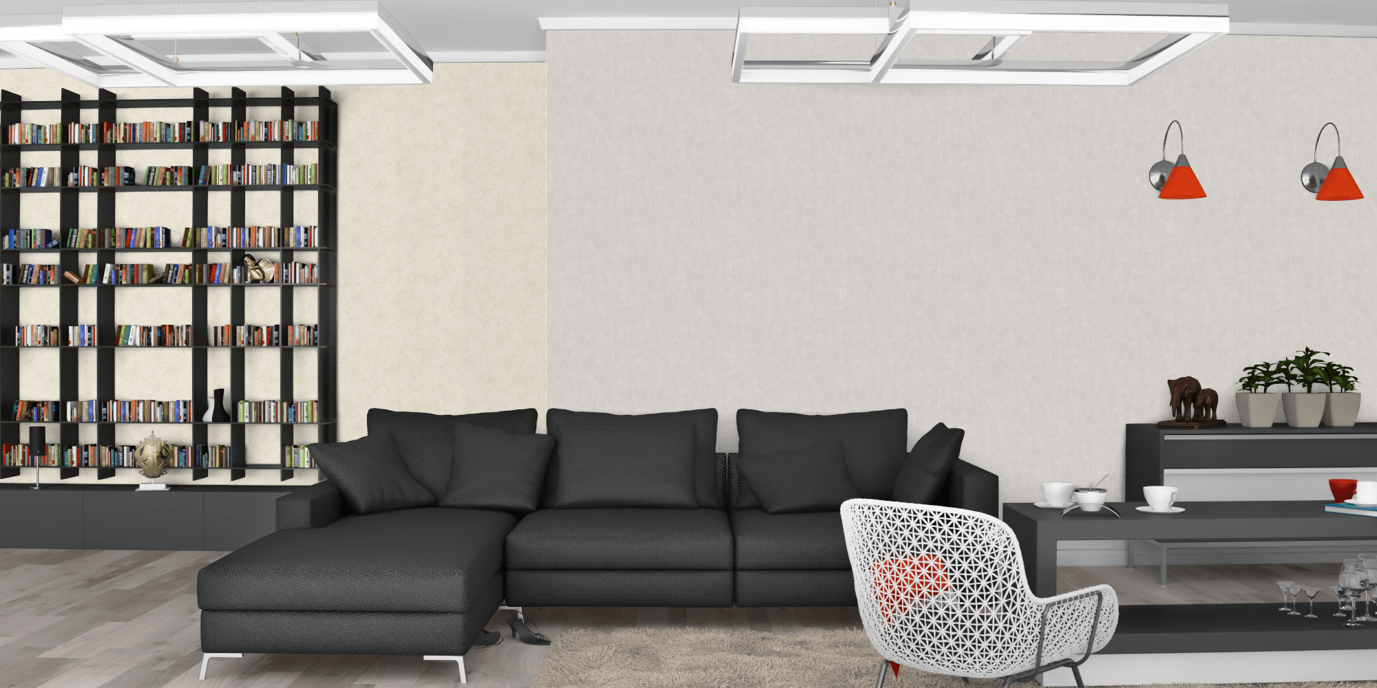 Вітальня темна модерн